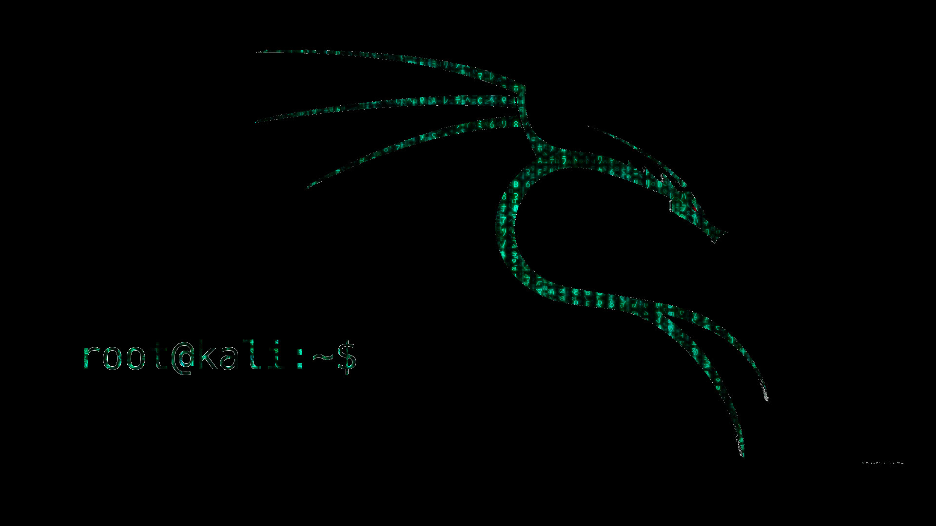 Kali Linux, Logo del drago, Terminale, root@kali, Verde, 1920x1080, sfondo per PC
