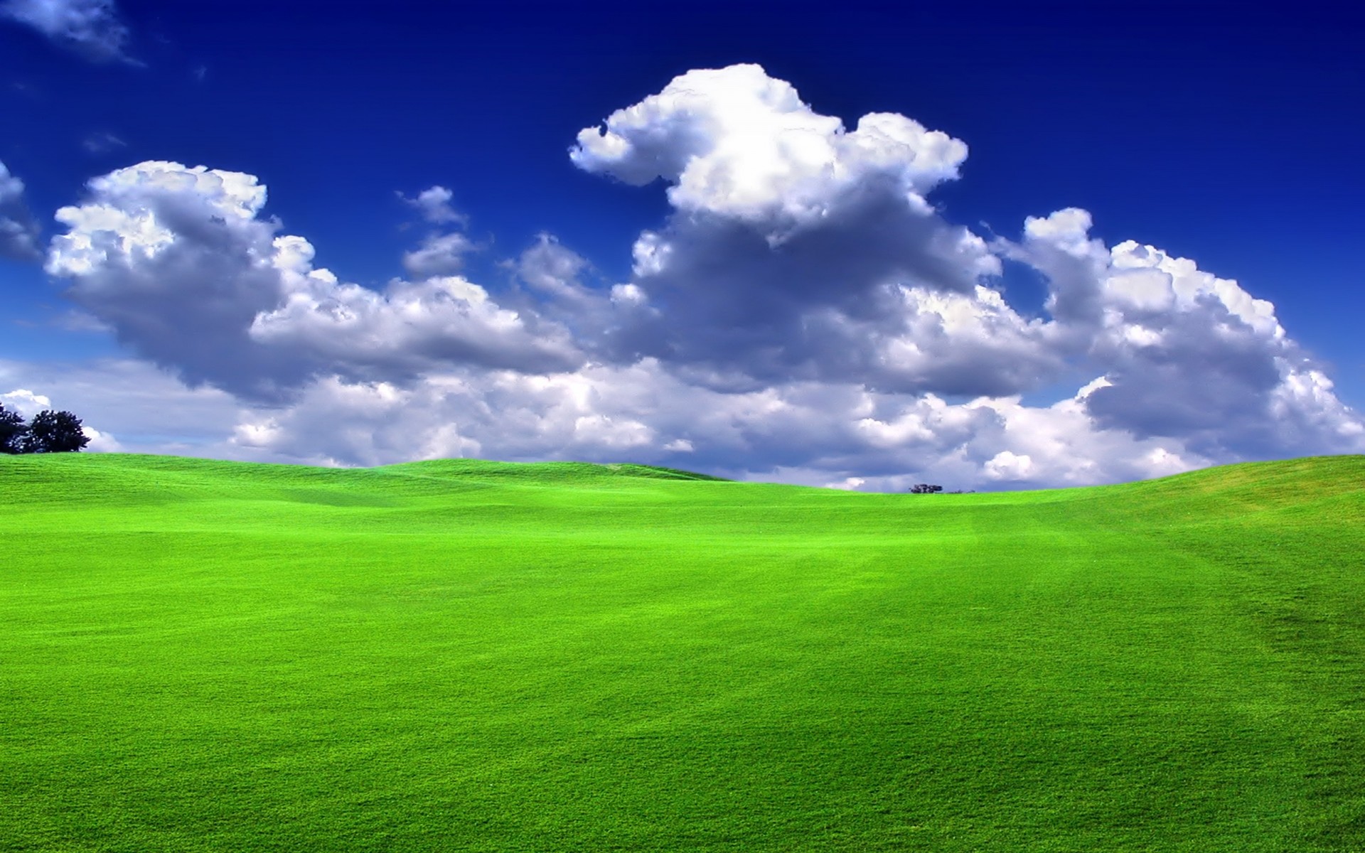 Bliss, Windows XP, Collina verde, Nuvole, Cielo azzurro, Full HD, sfondo per portatile