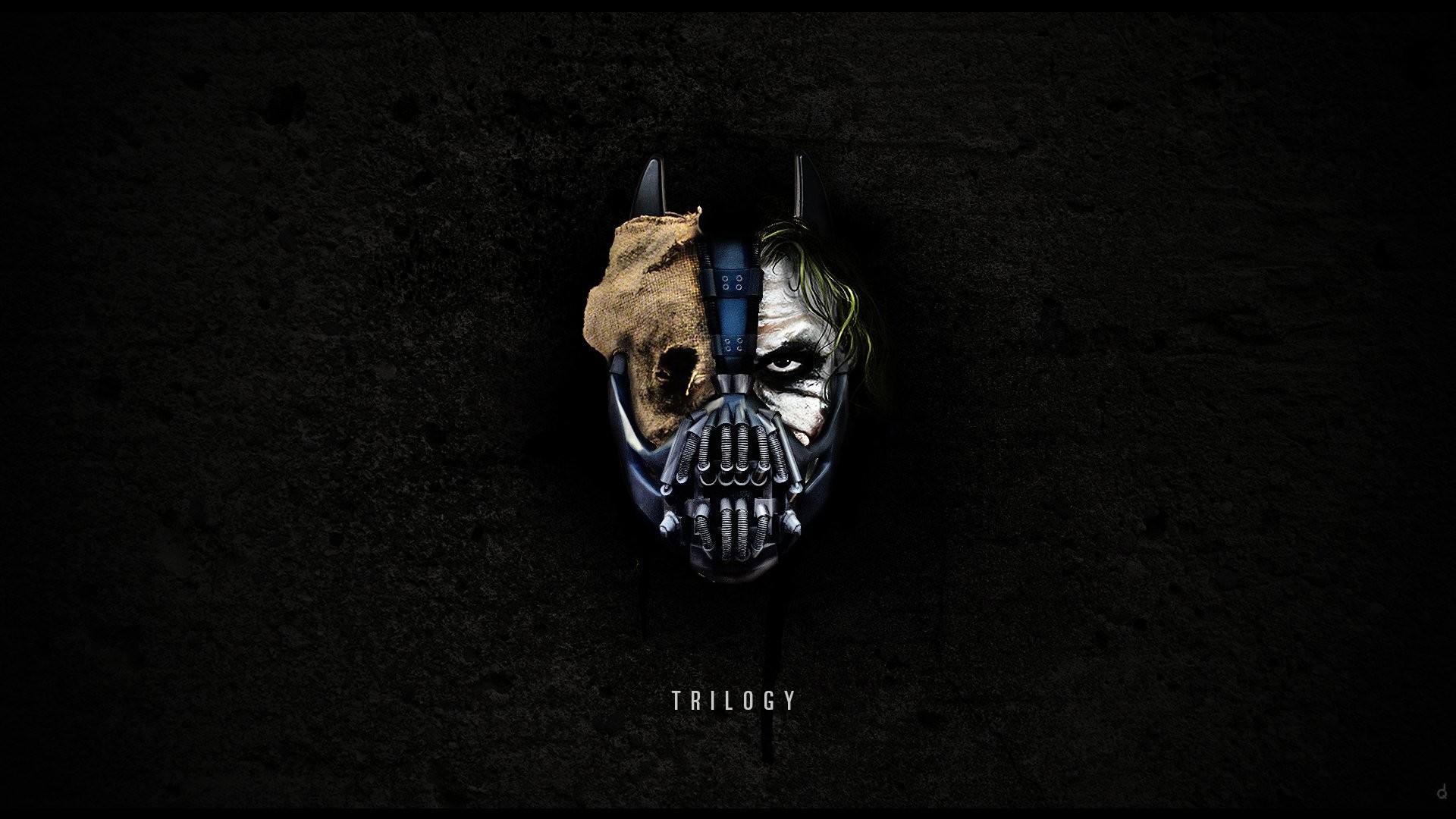 Trilogia del Cavaliere Oscuro, Bane, Joker, Spaventapasseri, Maschere, sfondo desktop 1080p