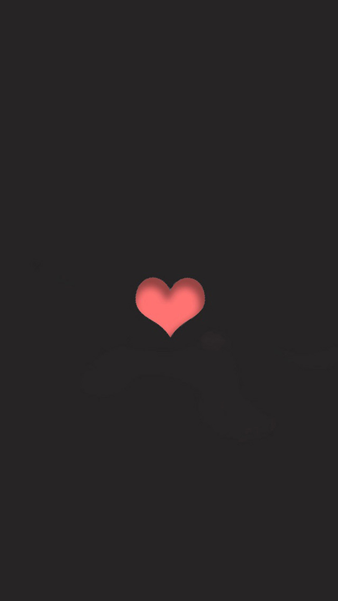 Cuoricino, Sfondo nero, Minimalista, Full HD, schermata di blocco del cellulare