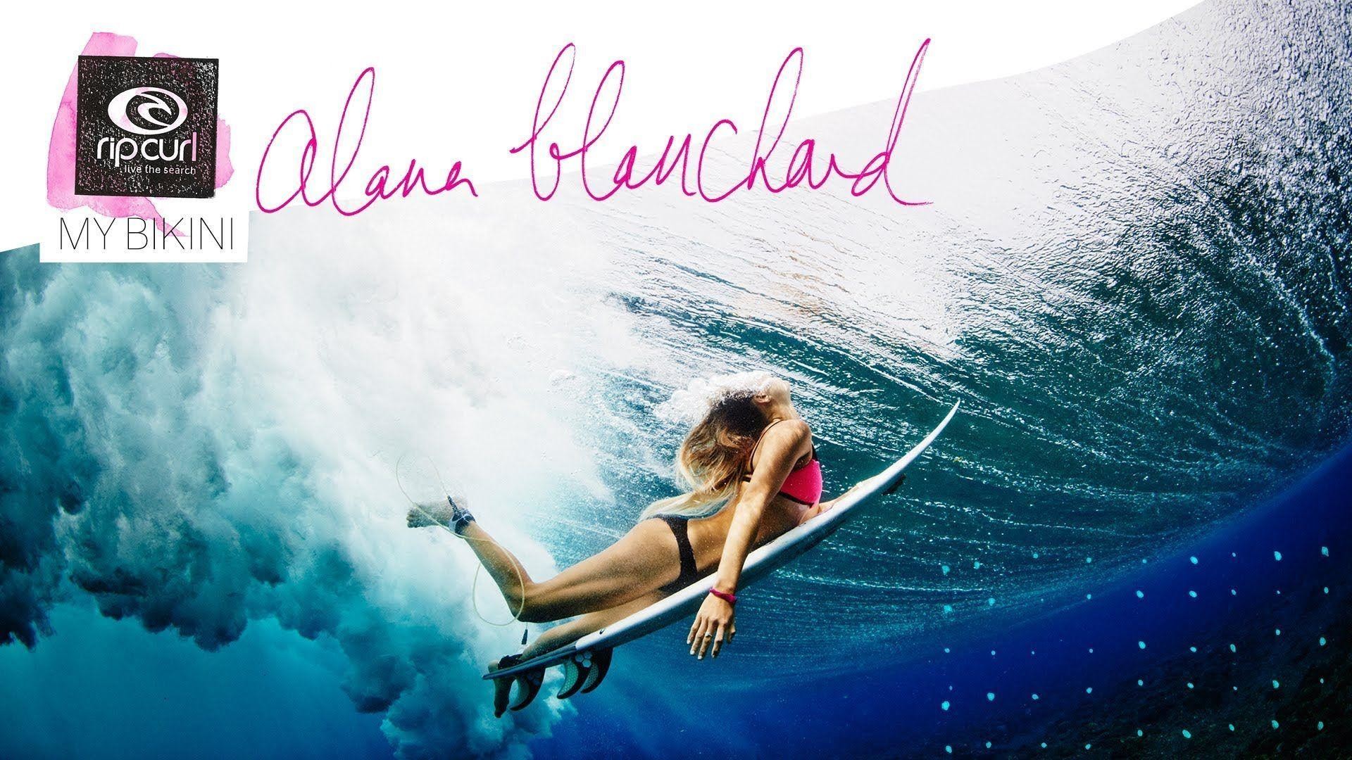 Alana Blanchard, Rip Curl, Sott'acqua, Duck dive, Surfista, Full HD, sfondo Windows 11