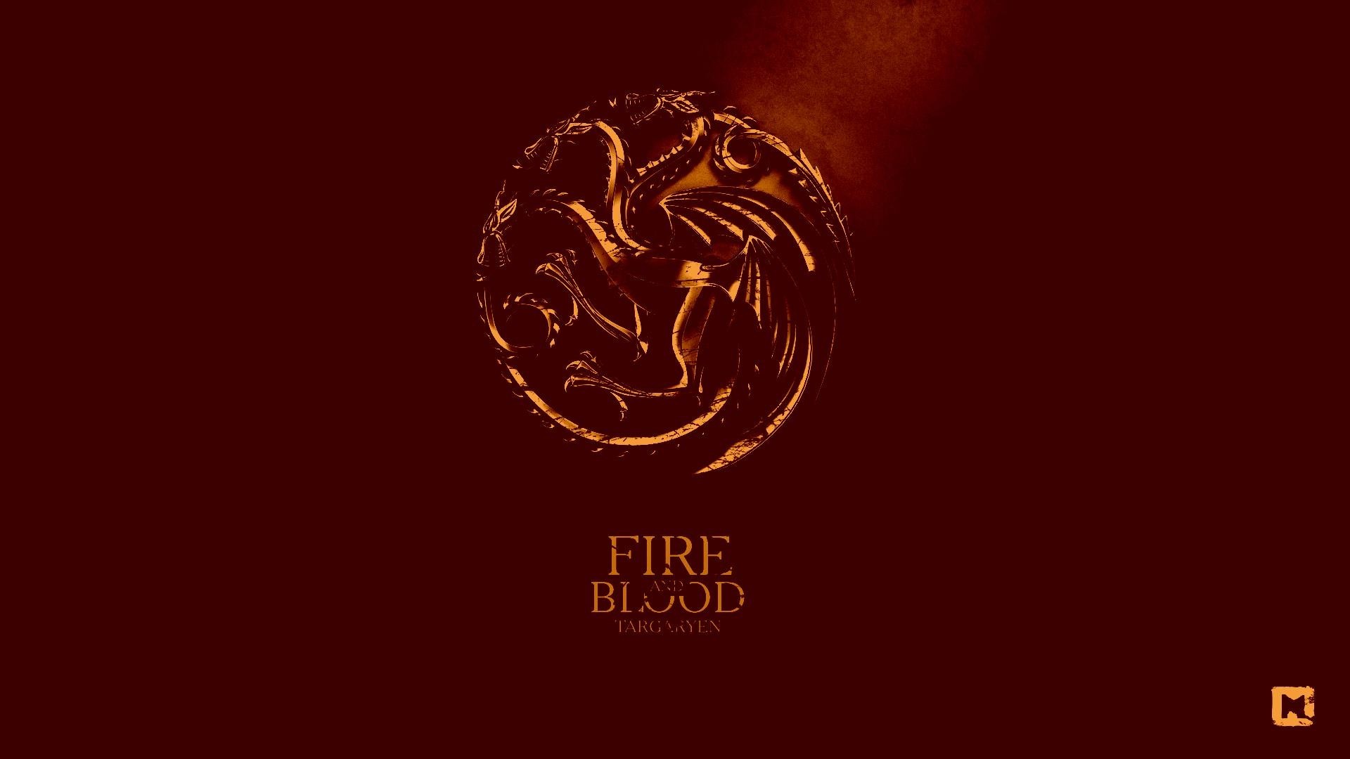 Casata Targaryen, Fuoco e Sangue, Drago a tre teste, Il Trono di Spade, Rosso scuro, sfondo per PC