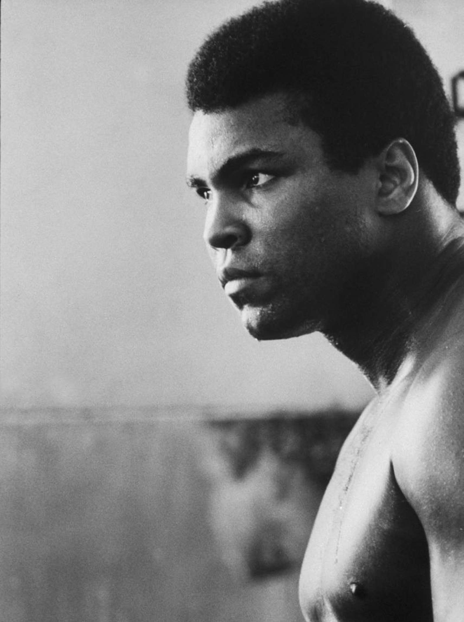 Muhammad Ali, Profilo, Bianco e nero, QHD+, schermata di blocco iPad