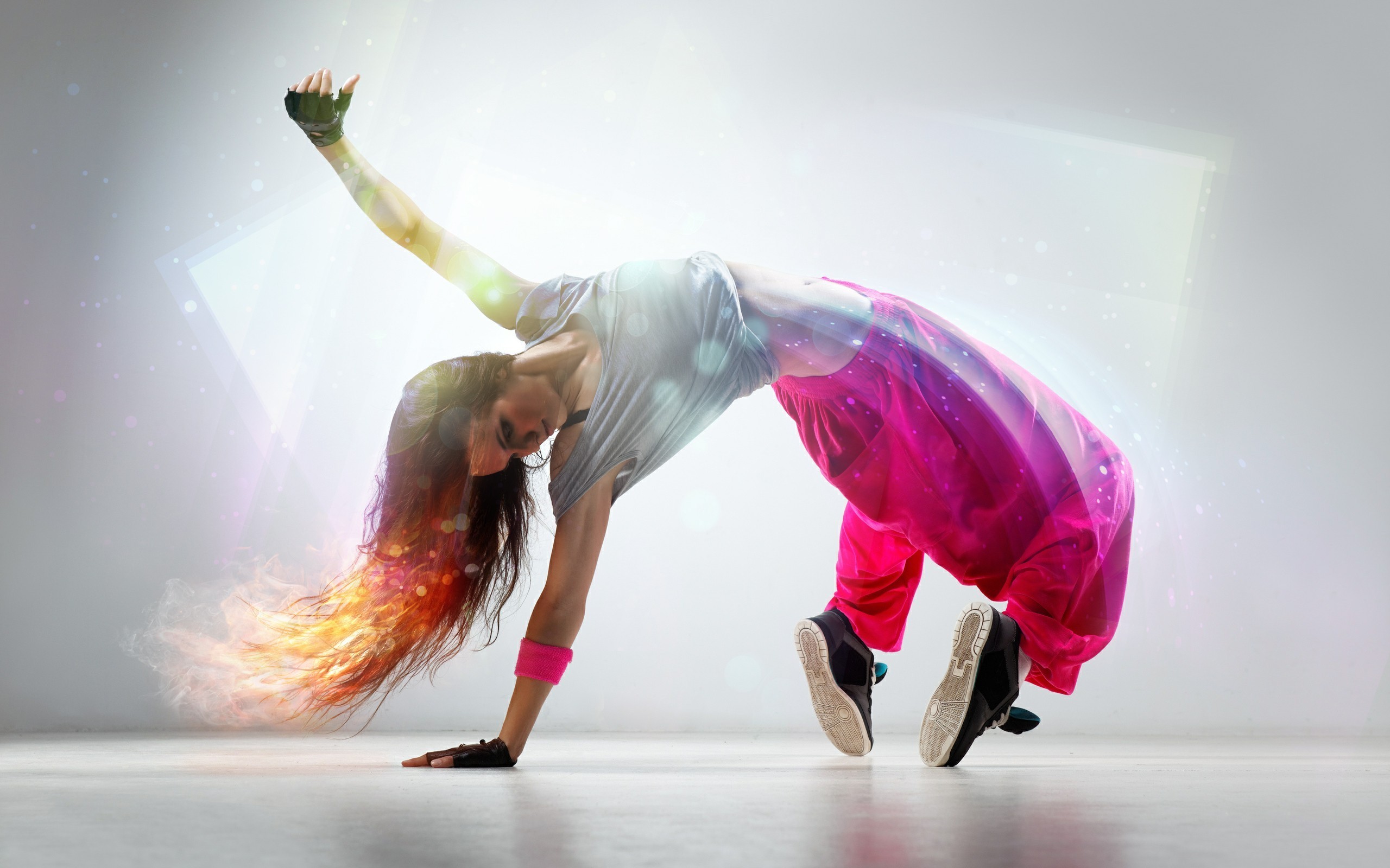 Breakdance, Ballerina, Hip hop, Effetto fuoco, 2560x1600, sfondo per PC