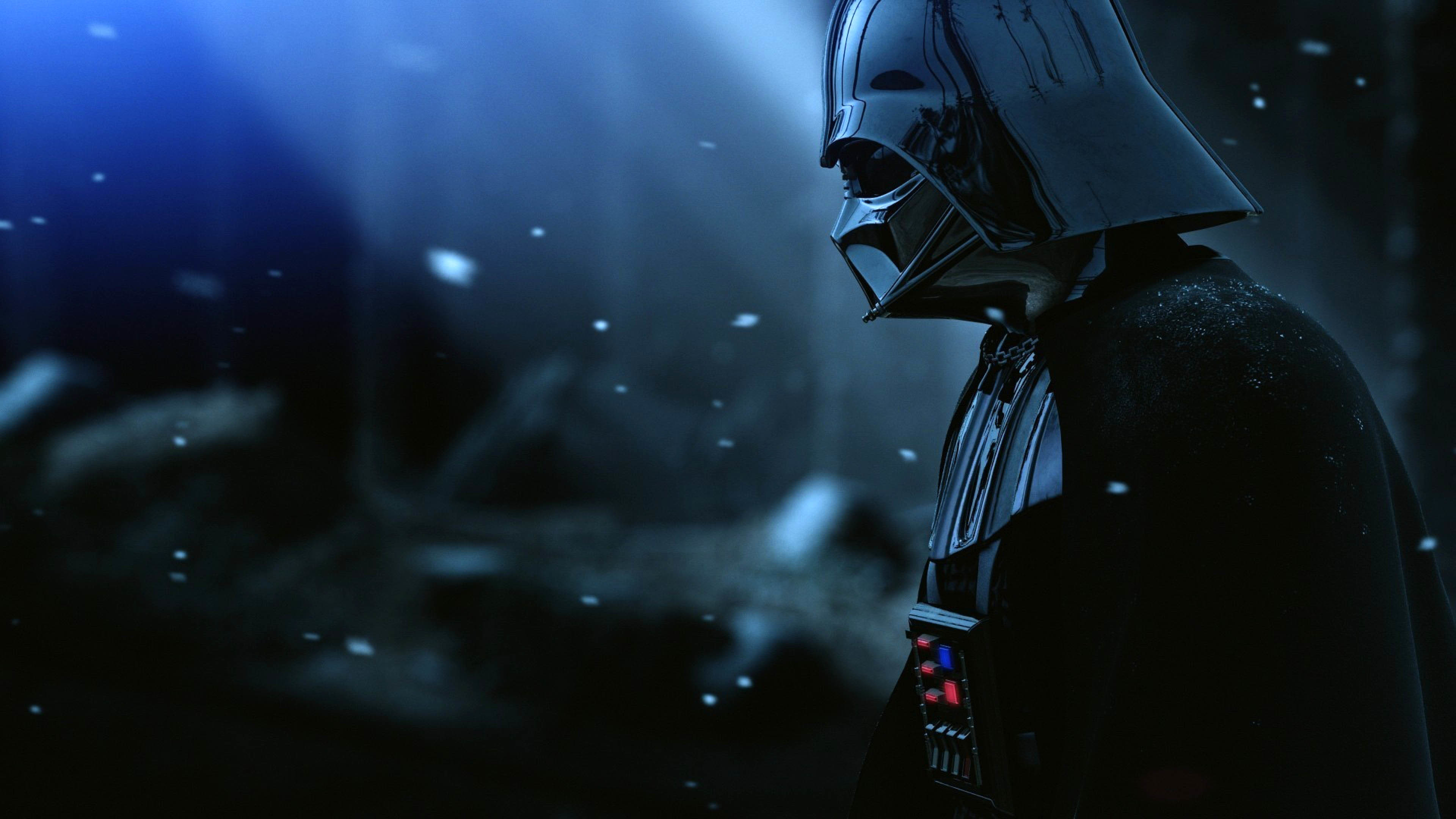 Darth Vader, Star Wars, Neve, Notte, 4K, sfondo per PC