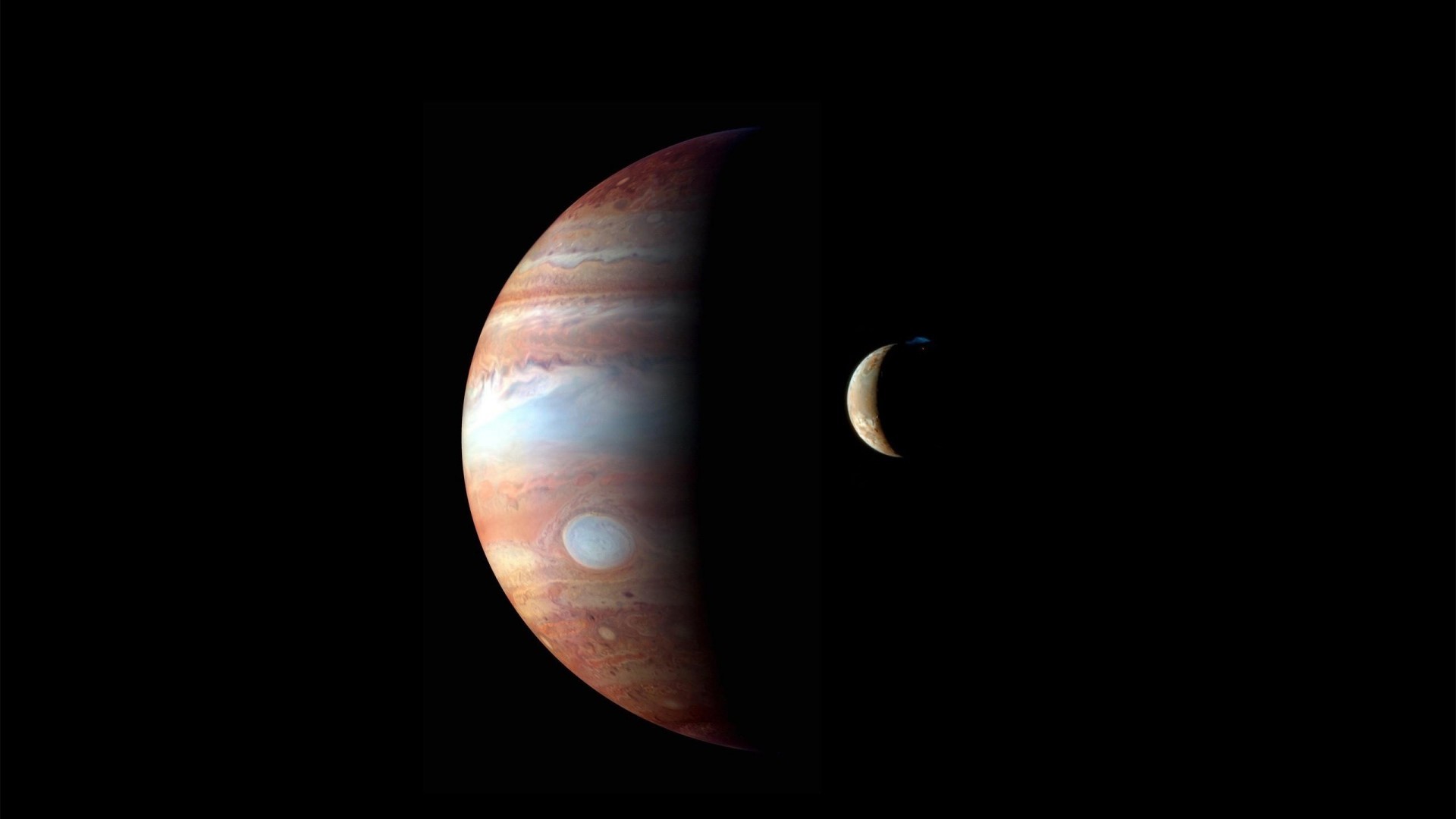 Giove, Luna, Spazio, 16:9 Full HD, sfondo widescreen