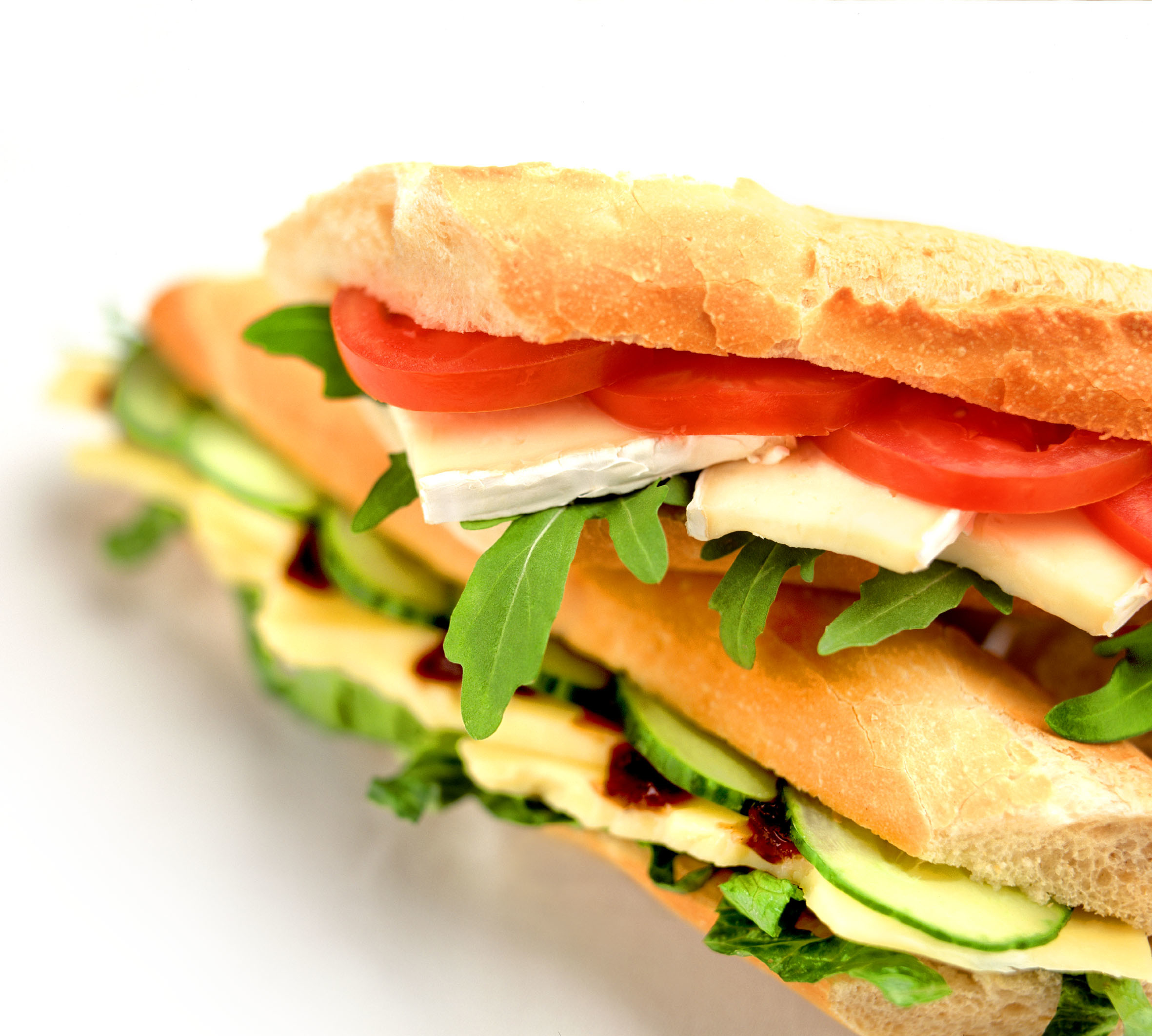Panino, Baguette, Pomodoro, Rucola, Formaggio, Full HD, schermata di blocco iPad