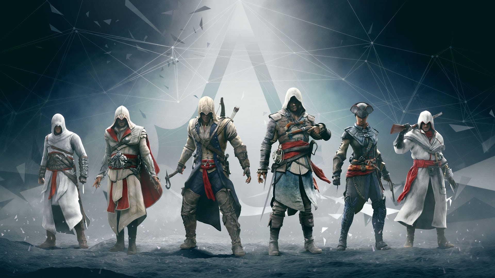 Assassin's Creed, Ezio Auditore, Altaïr, Connor, Edward Kenway, Full HD, sfondo per portatile