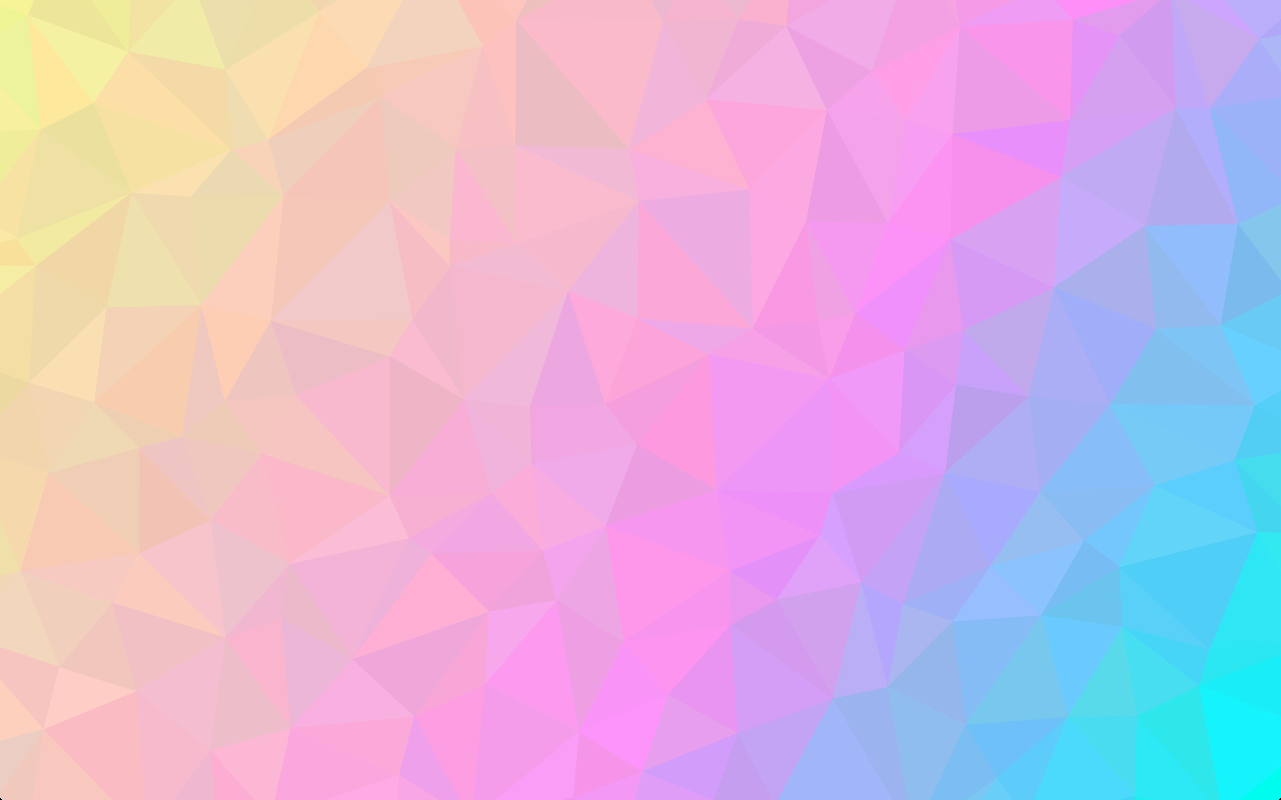 Low poly, Pastello, Rosa e azzurro, Gradiente, 2K 1600p, sfondo desktop