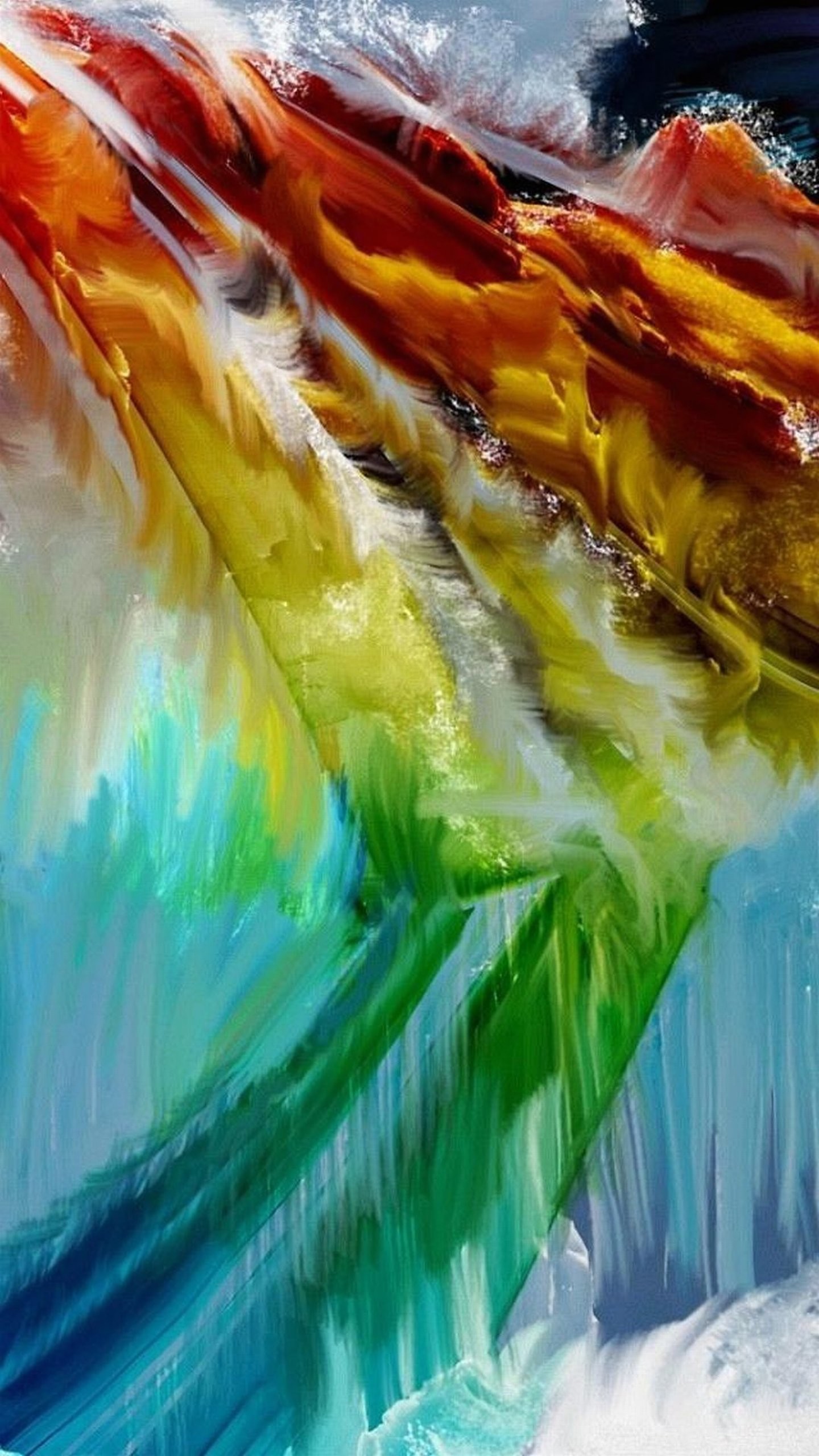 Pittura astratta, Pennellate, Colori vivaci, wallpaper LG G4