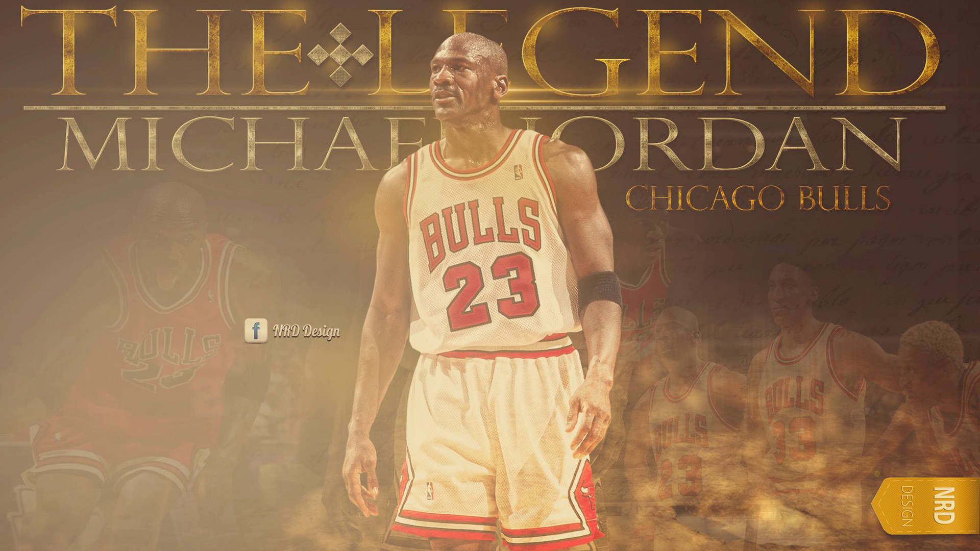 Michael Jordan, The Legend, Chicago Bulls, Oro, Full HD, sfondo per PC
