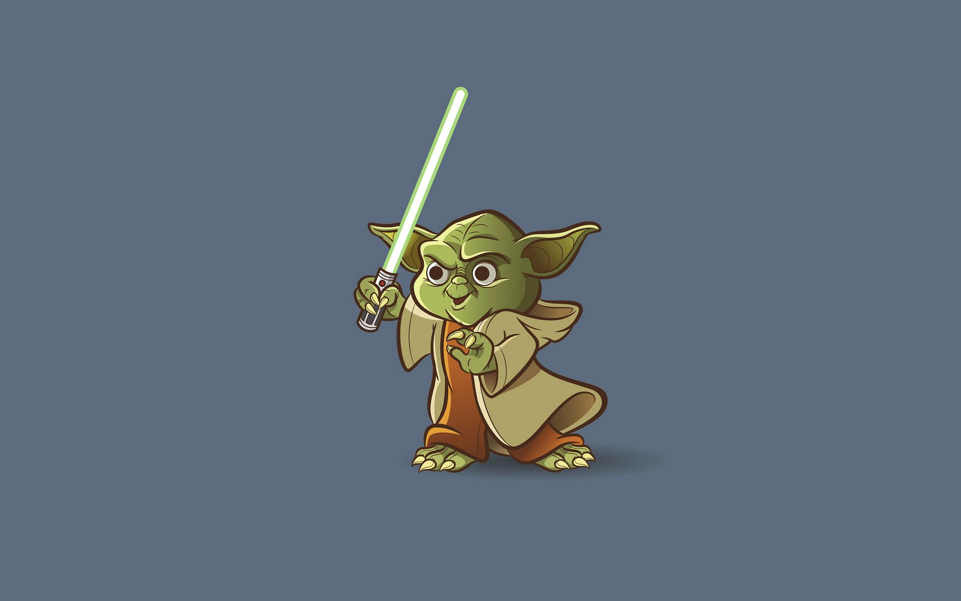Yoda, Spada laser, Cartone, Grigio, 16:10 Full HD, sfondo widescreen