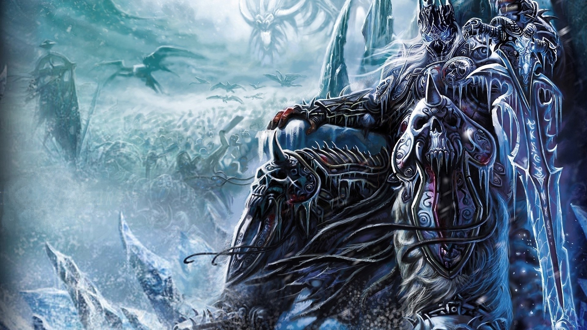 Lich King, Arthas, World of Warcraft, Ghiaccio, Fantasy, Full HD 1080p, sfondo desktop