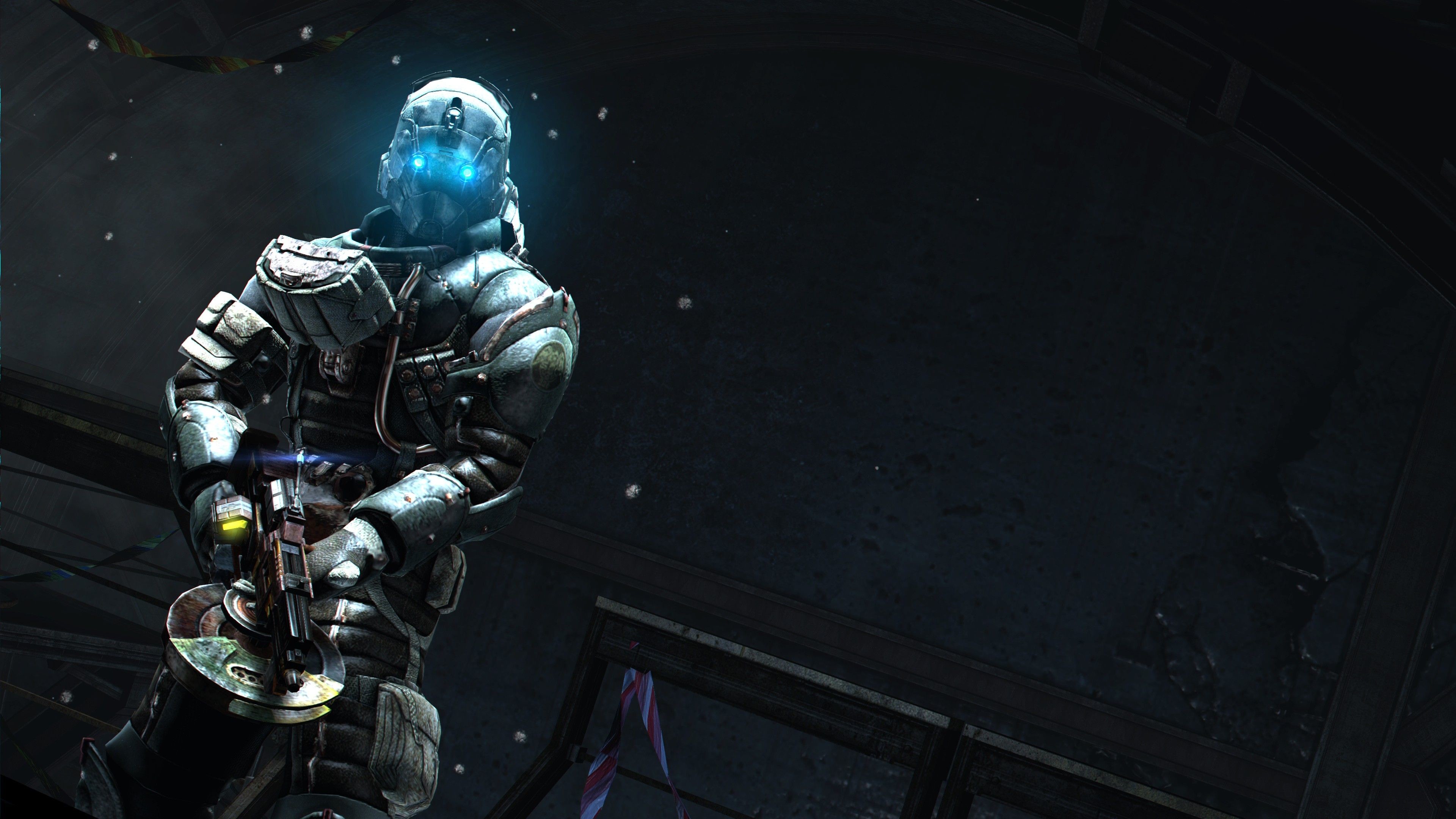 Isaac Clarke, Dead Space 3, Tuta RIG, Plasma cutter, Buio, 4K, sfondo per portatile