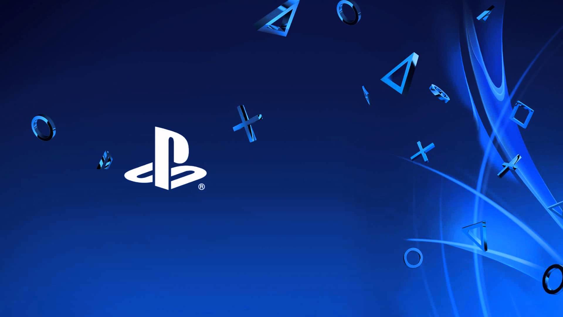 PlayStation, Logo PlayStation, Simboli PlayStation, Blu, Full HD, sfondo per portatile