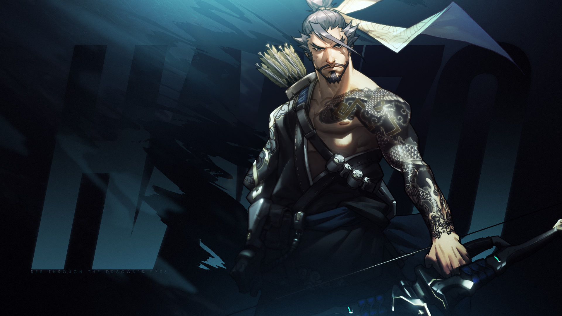 Hanzo, Overwatch, Arco, Scuro, Full HD, sfondo per PC e portatile