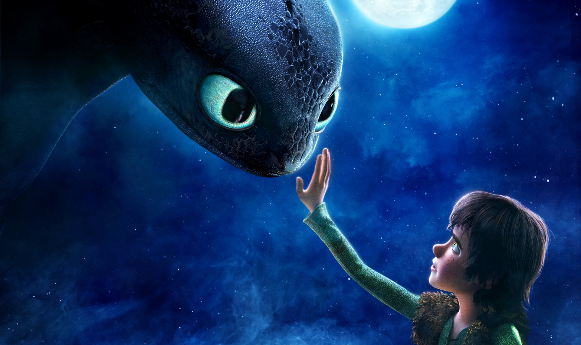 Sdentato, Hiccup, Dragon Trainer, DreamWorks, Notte stellata, immagine di sfondo Android