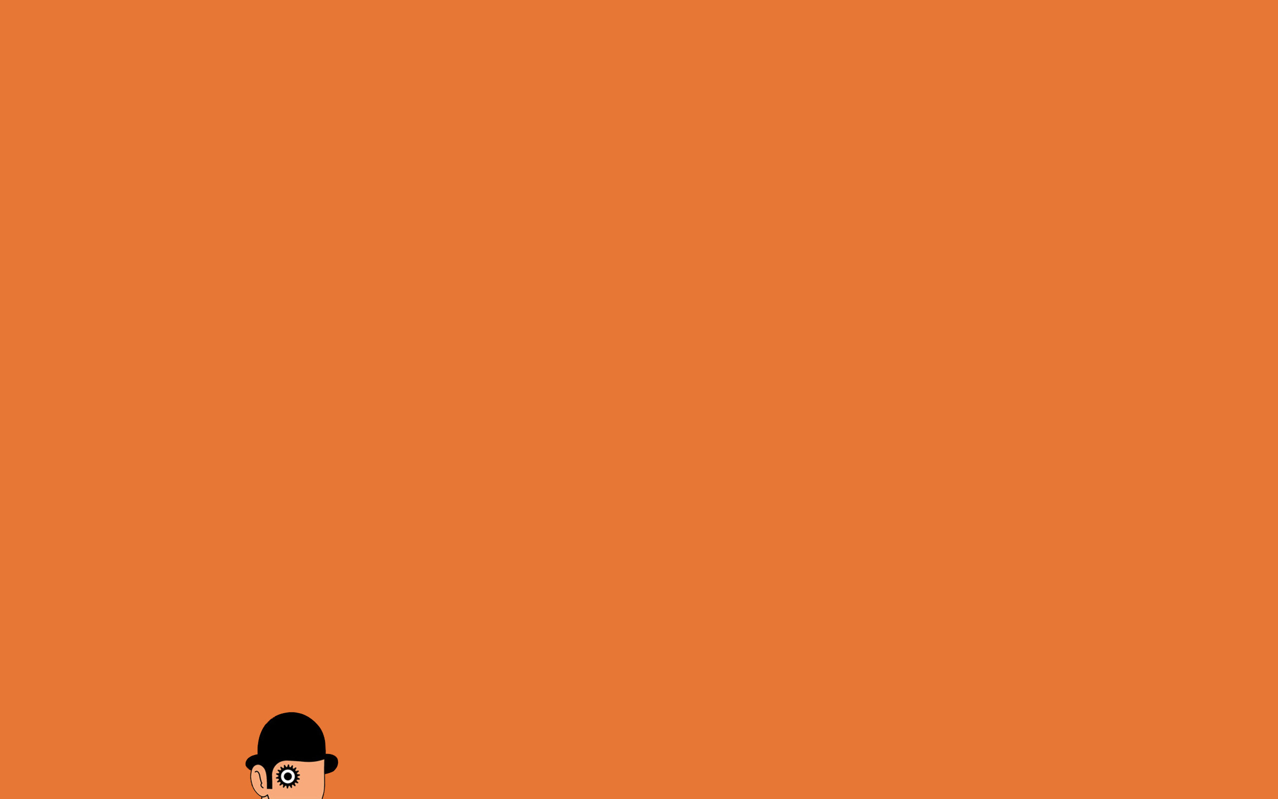 Arancia meccanica, Minimalista, Arancione, 2K 1600p, sfondo desktop
