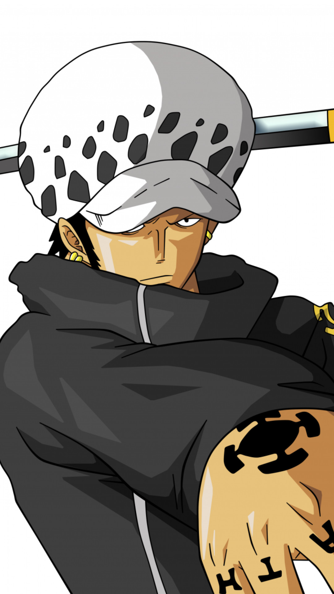 Trafalgar Law, One Piece, Cappello maculato, Full HD, sfondo per iPhone e Android