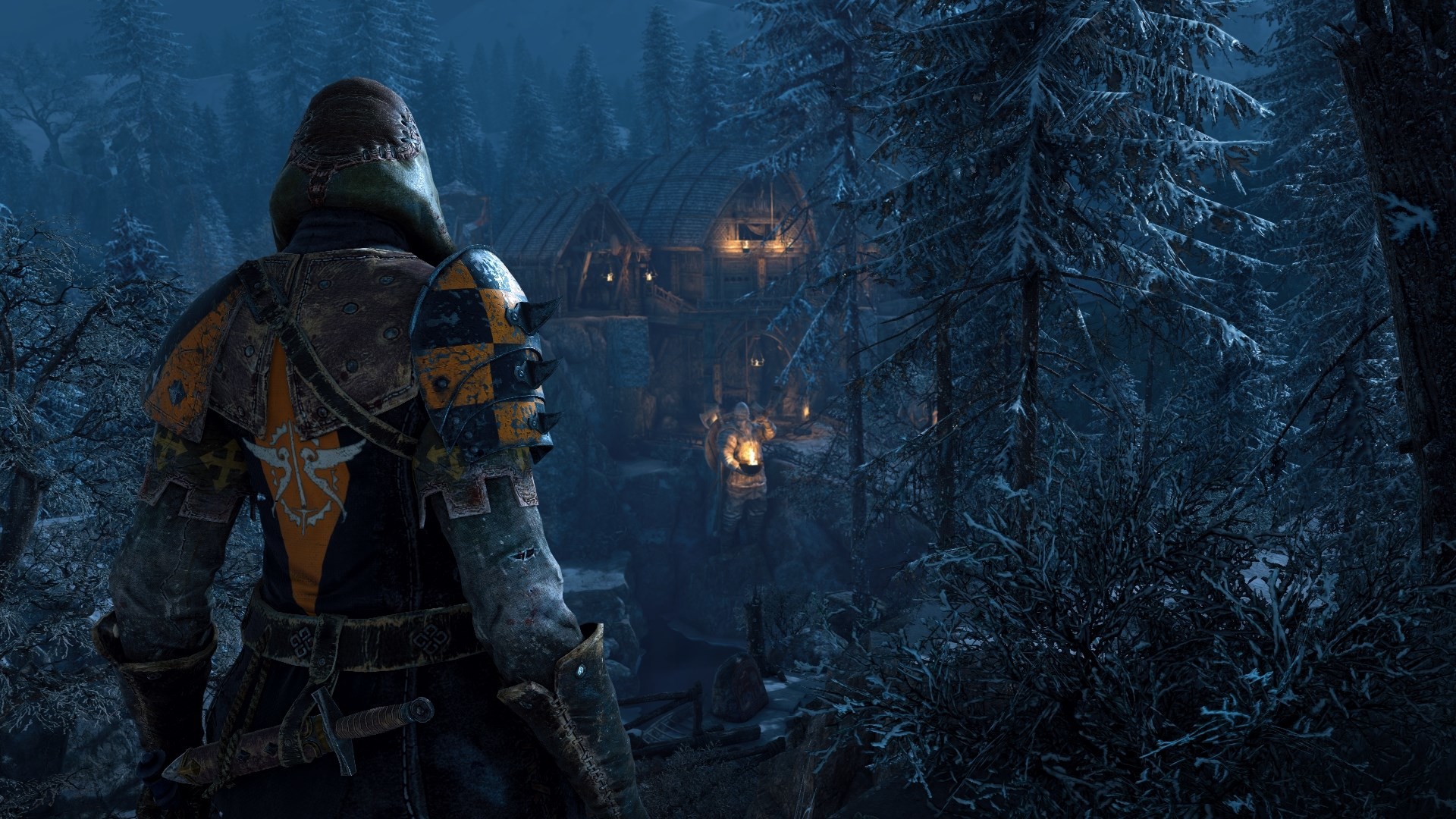 For Honor, Peacekeeper, Foresta innevata, Notte, 1920x1080, immagine di sfondo