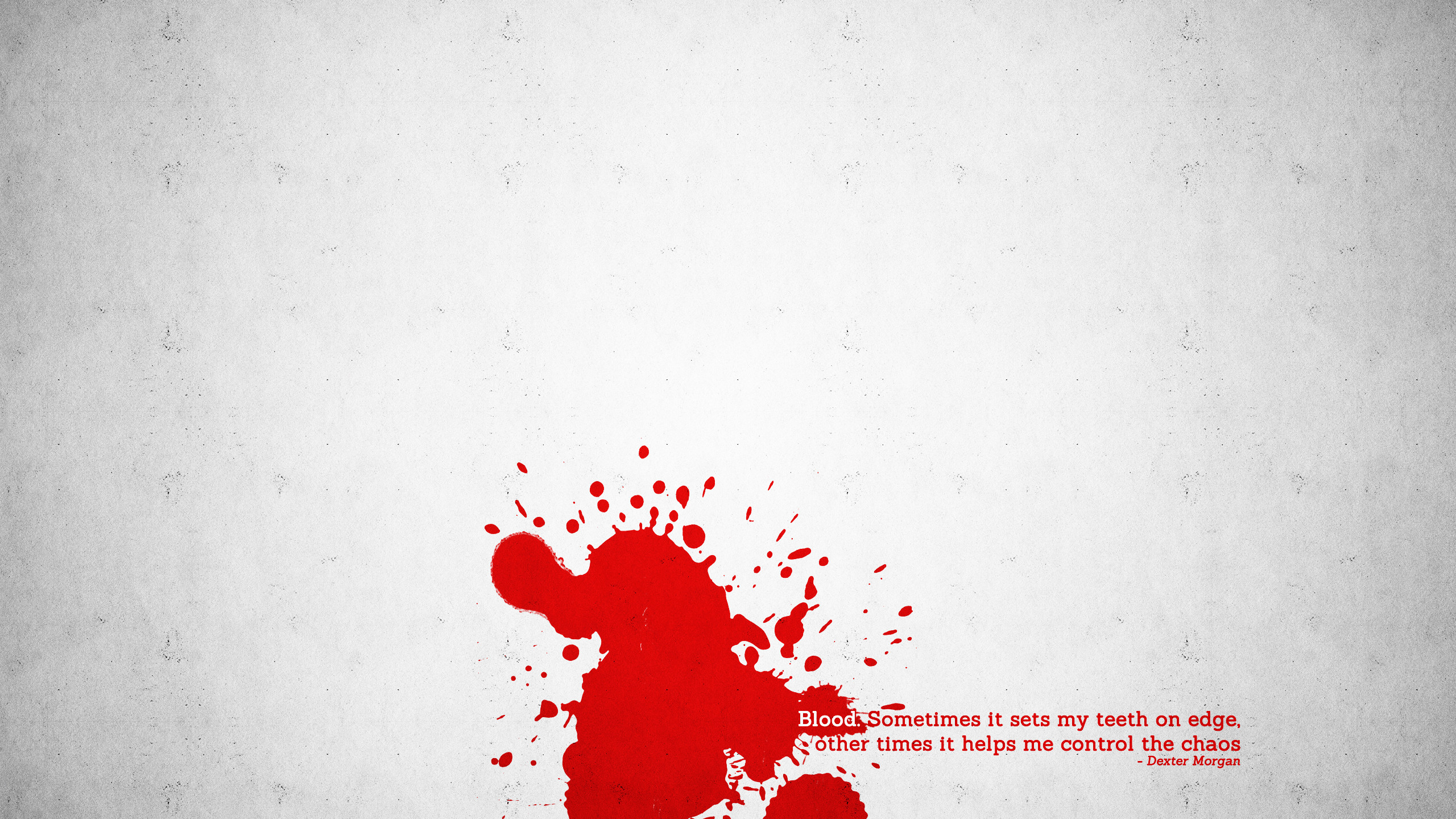 Dexter, Citazione, Schizzi di sangue, Sfondo bianco, 2K, wallpaper desktop