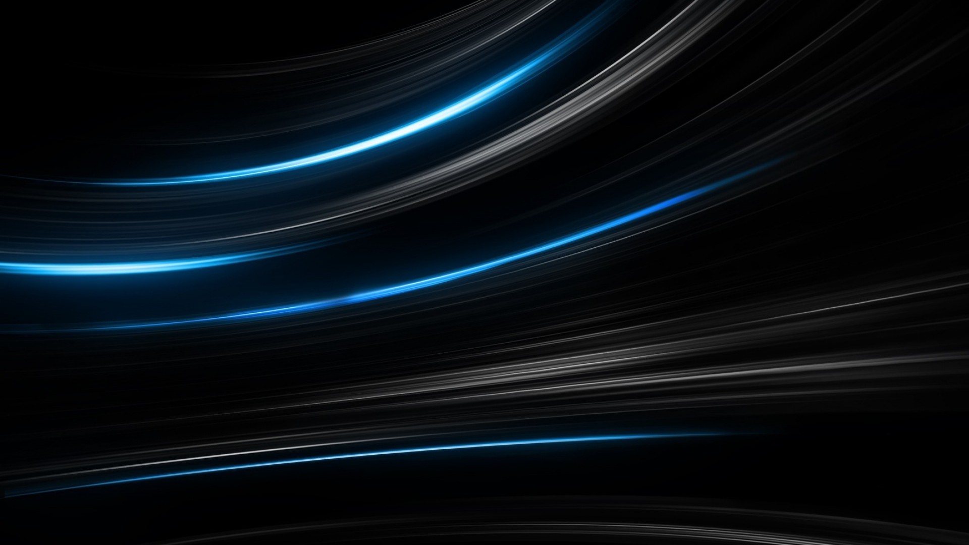Linee di luce, Blu, Astratto, Nero, 16:9 Full HD, sfondo widescreen