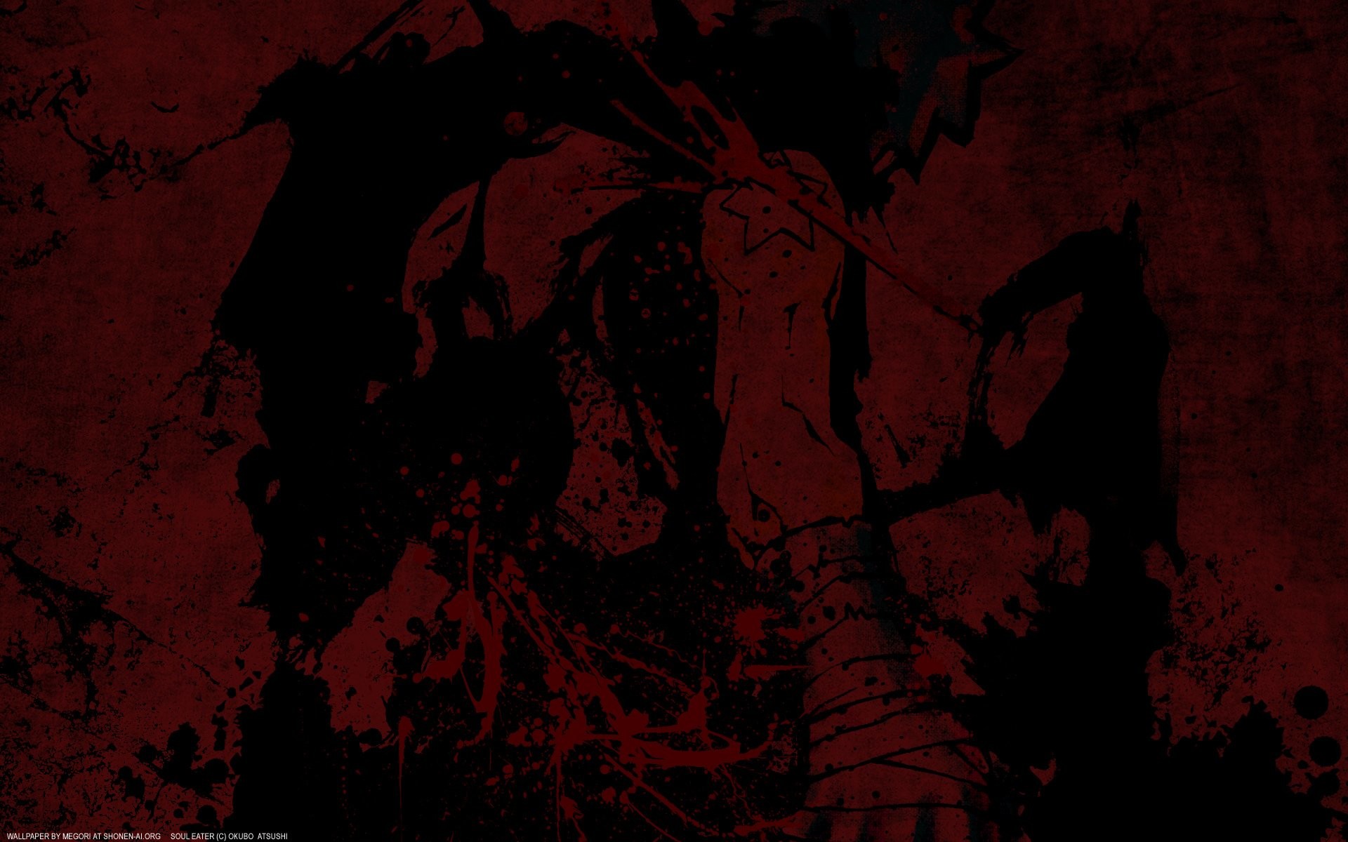 Soul Eater, Grunge, Rosso scuro, Full HD, sfondo per portatile