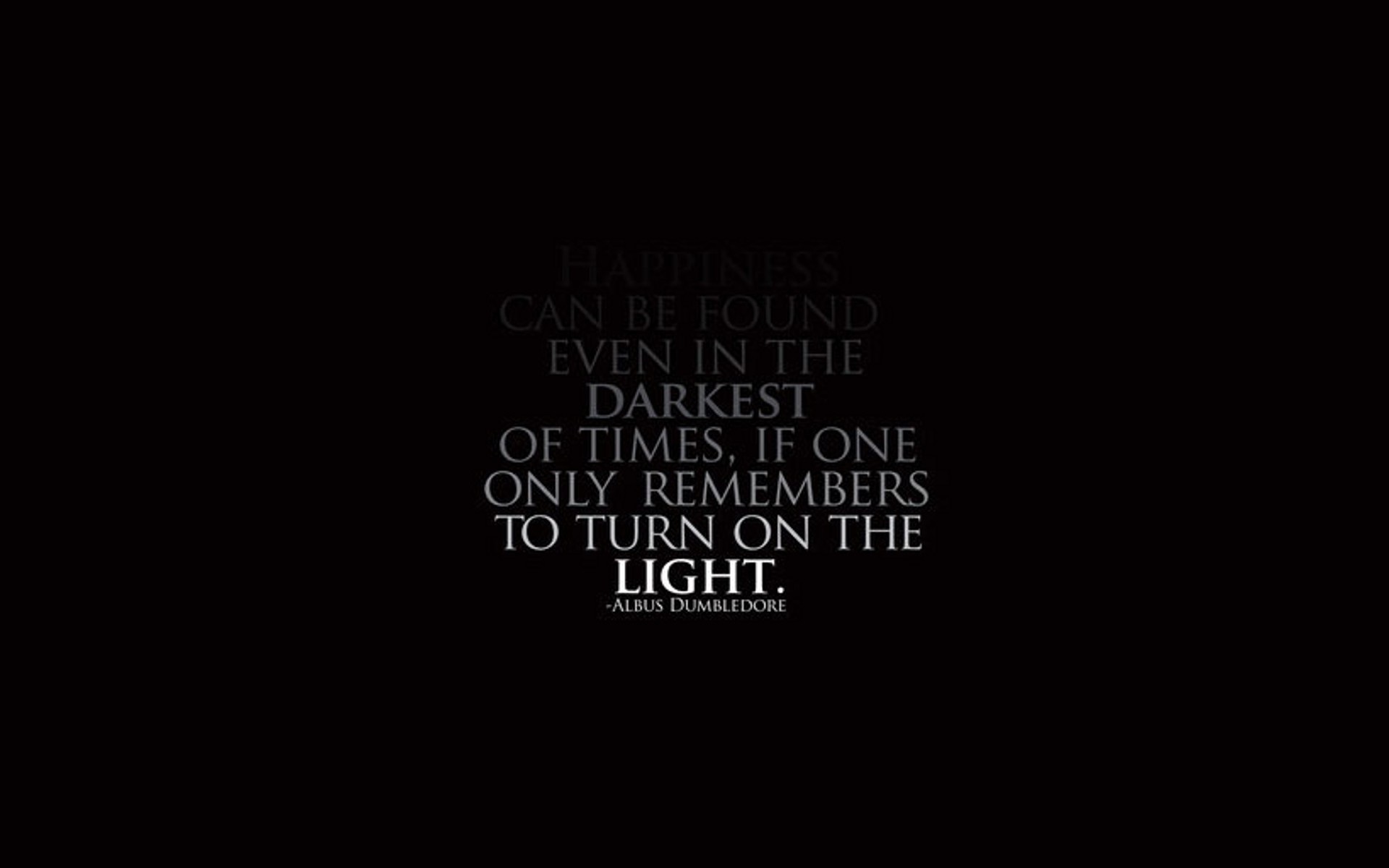 Albus Silente, Citazione, Harry Potter, Sfondo nero, Full HD, wallpaper desktop