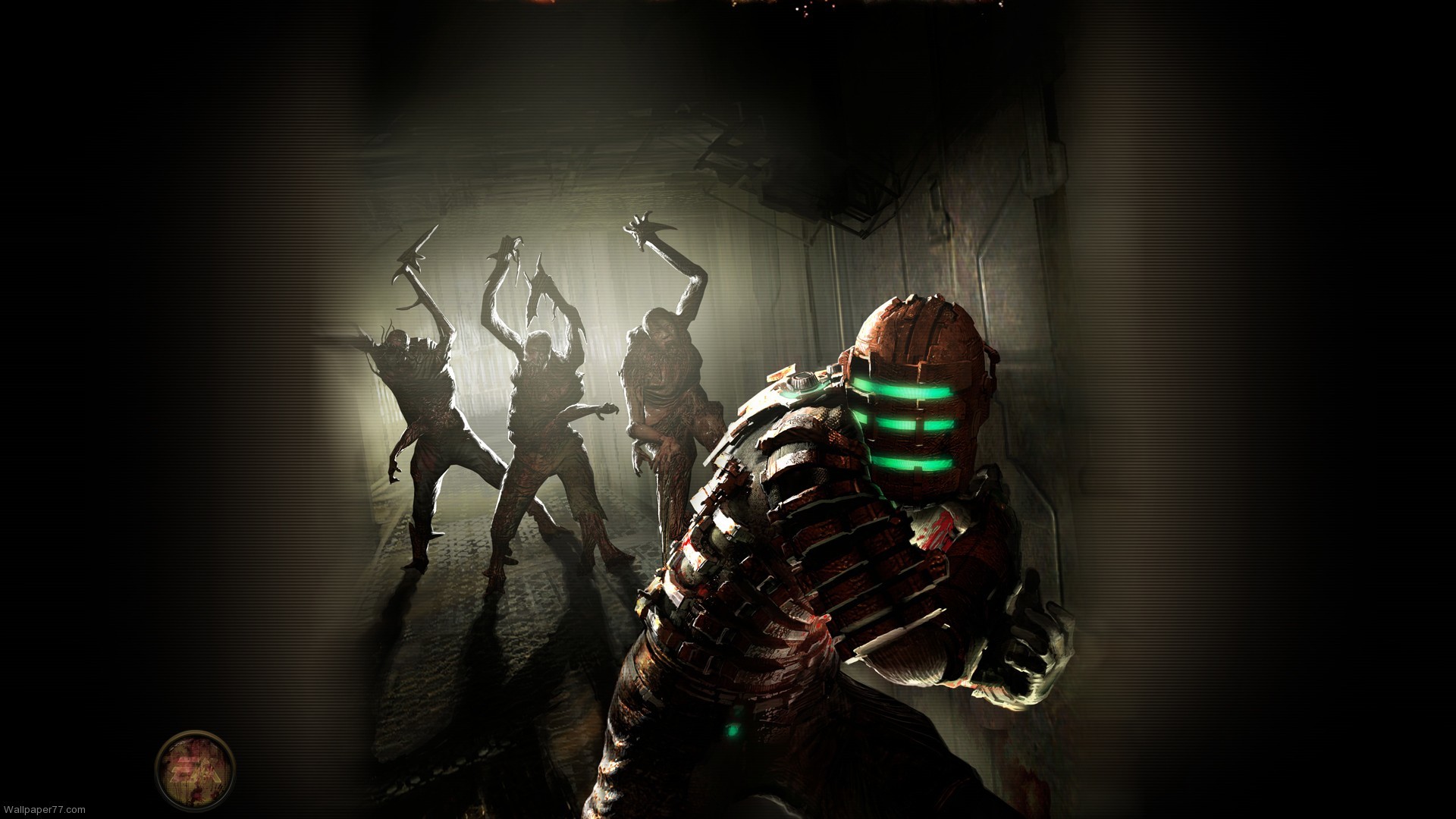Isaac Clarke, Dead Space, Necromorfi, Corridoio, Survival horror, sfondo 16:9 Full HD