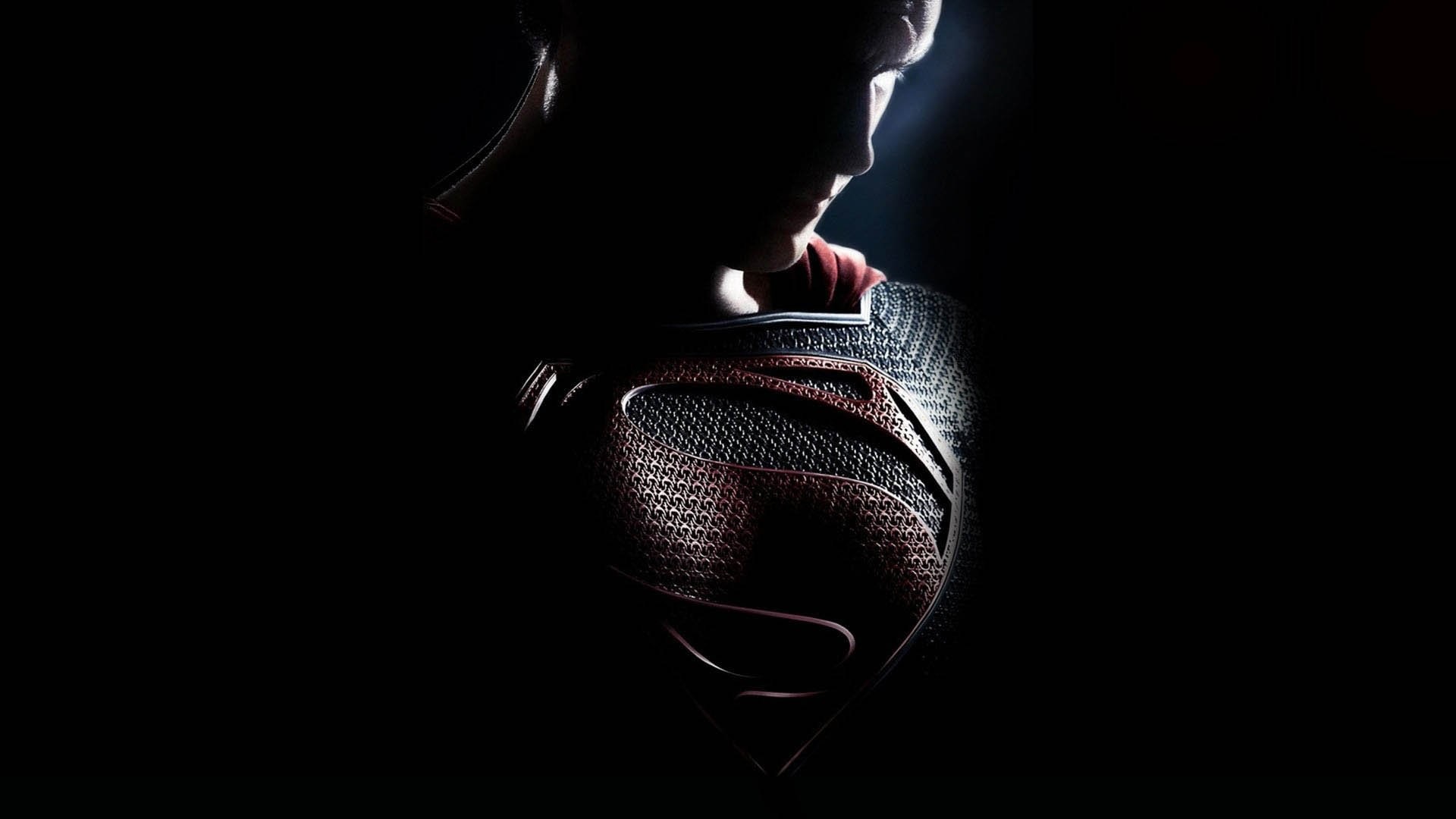 L'uomo d'acciaio, Superman, Henry Cavill, Sfondo nero, Full HD, wallpaper per PC