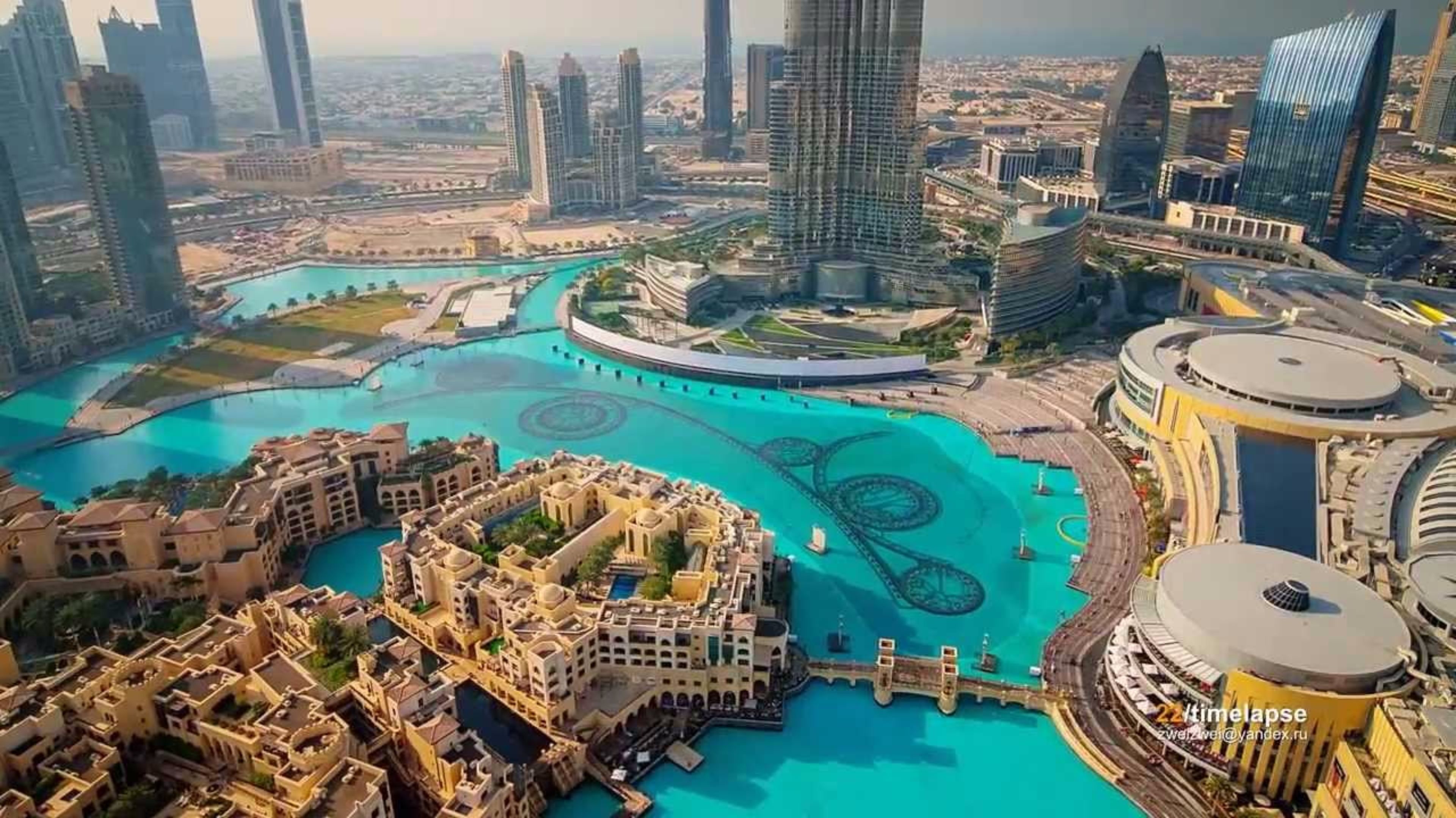 Dubai Mall, Fontana di Dubai, Dubai, Vista aerea, Grattacieli, sfondo desktop
