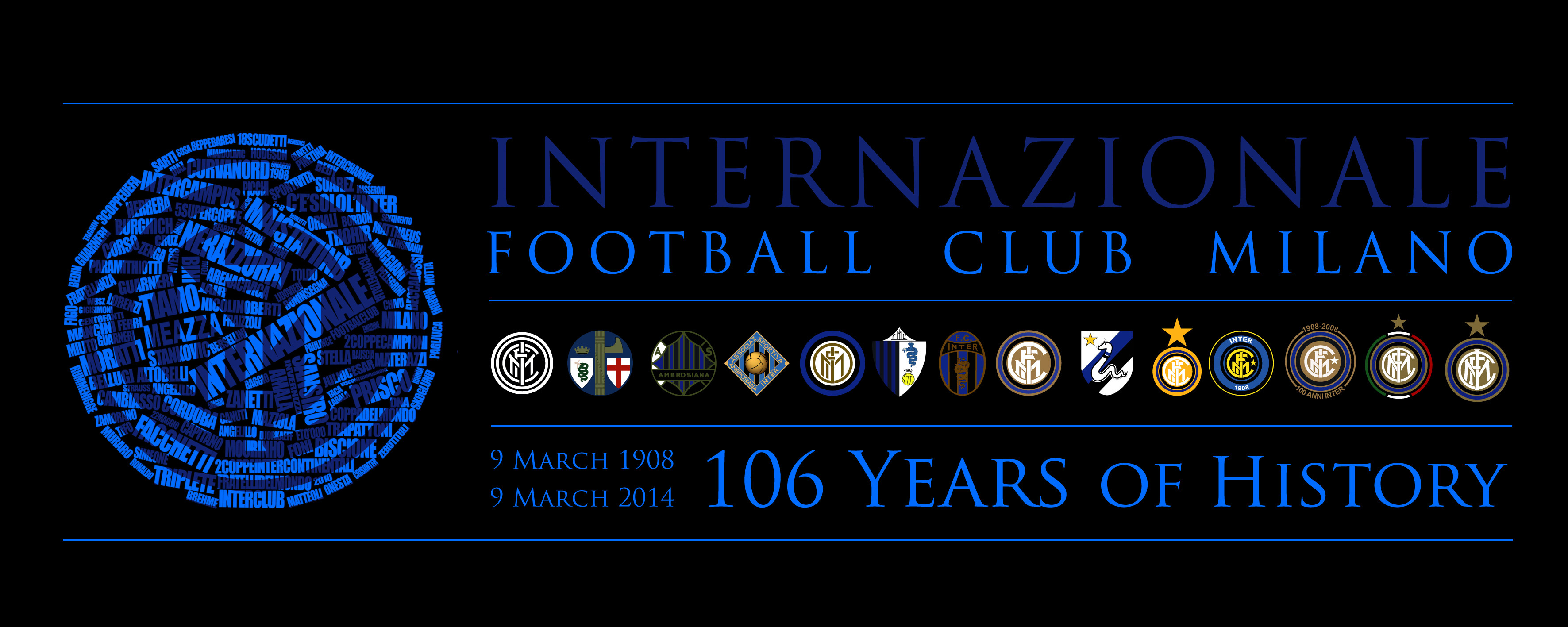 Internazionale Football Club Milano, 106 Years of History, Stemma Inter, Stemmi storici, sfondo per PC