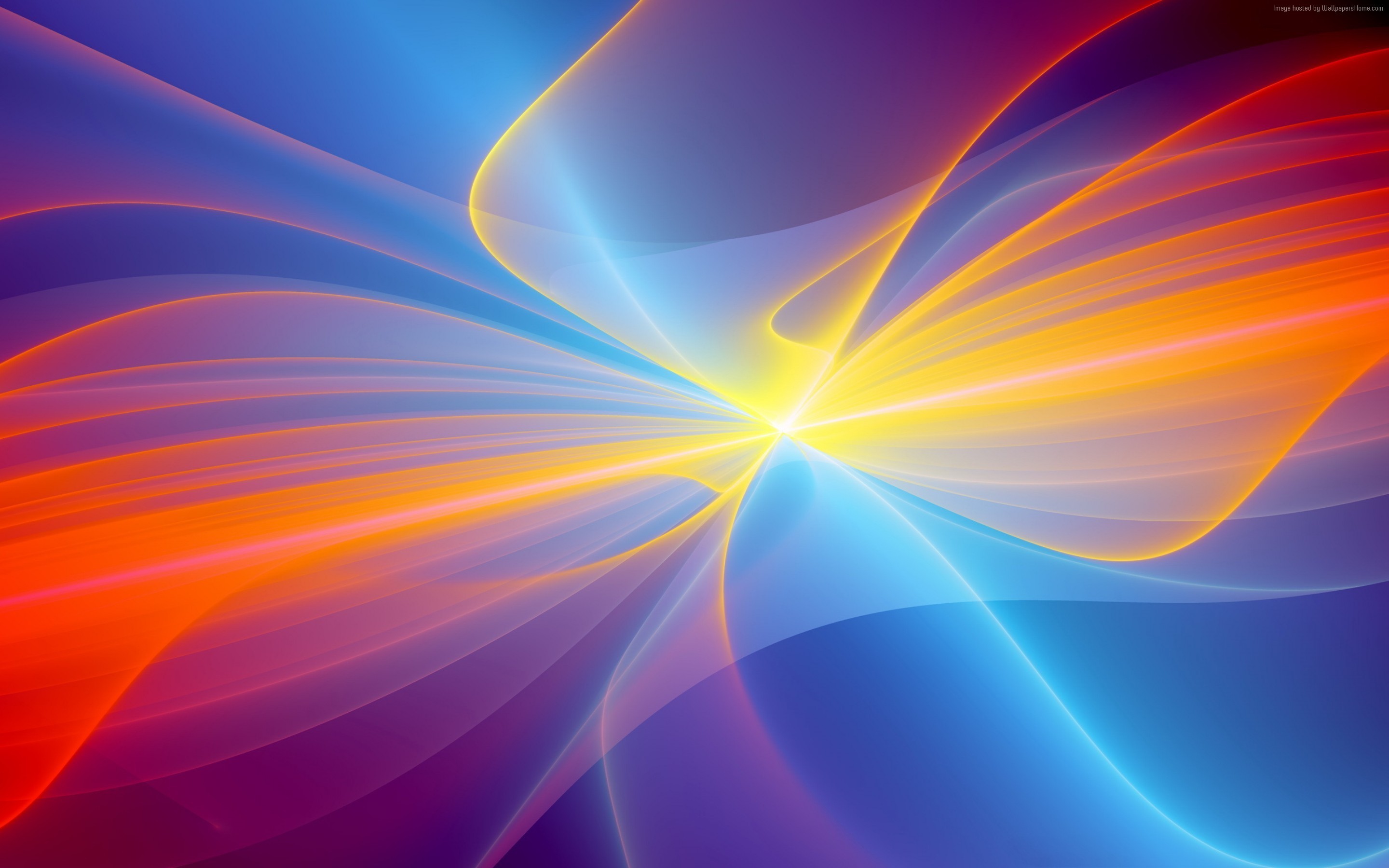 Astratto, Luce, Arancione e blu, Arte digitale, 2880x1800, immagine di sfondo