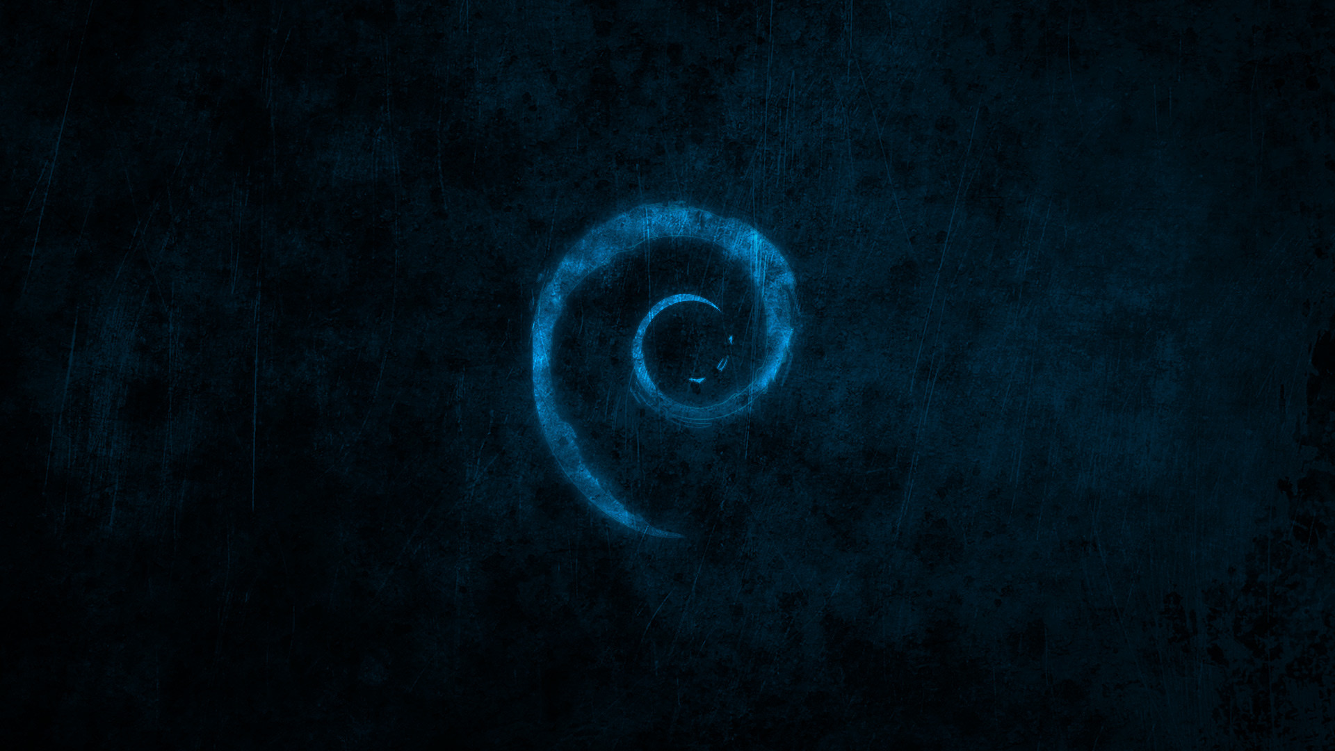 Debian, Logo, Spirale, Blu, Full HD, sfondo per portatile