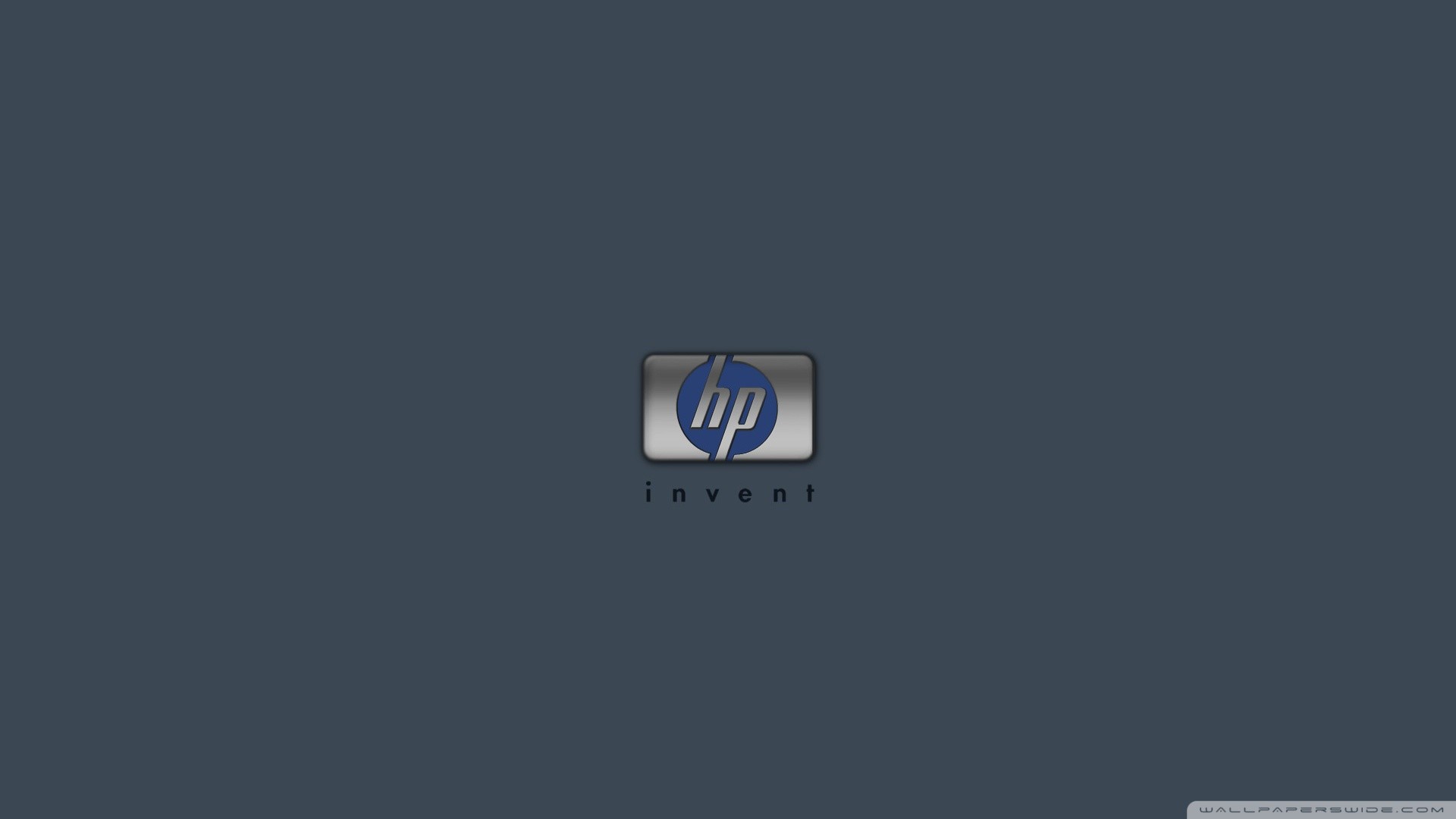 Logo HP, HP Invent, Grigio, Minimalista, 1920x1080, immagine di sfondo
