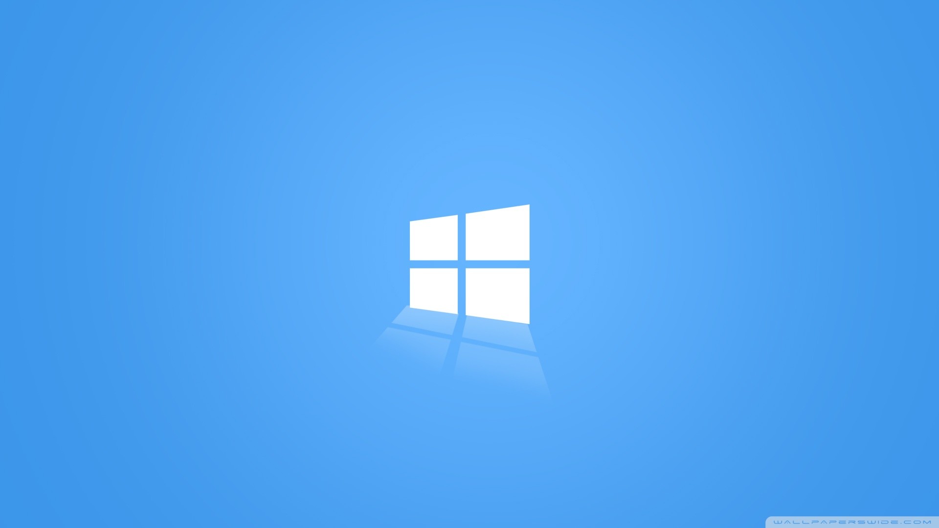 Logo Windows, Windows 10, Microsoft, Sfondo azzurro, Minimalista, wallpaper desktop Full HD