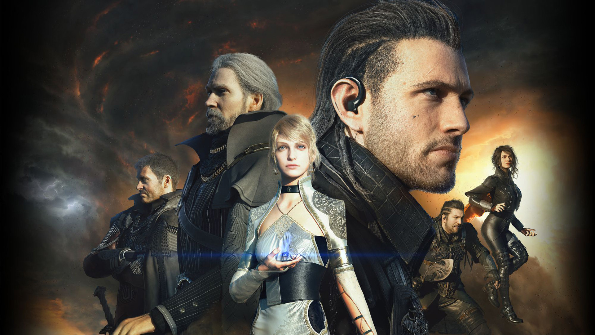 Kingsglaive: Final Fantasy XV, Nyx Ulric, Lunafreya Nox Fleuret, Regis Lucis Caelum, Poster, sfondo 1080p