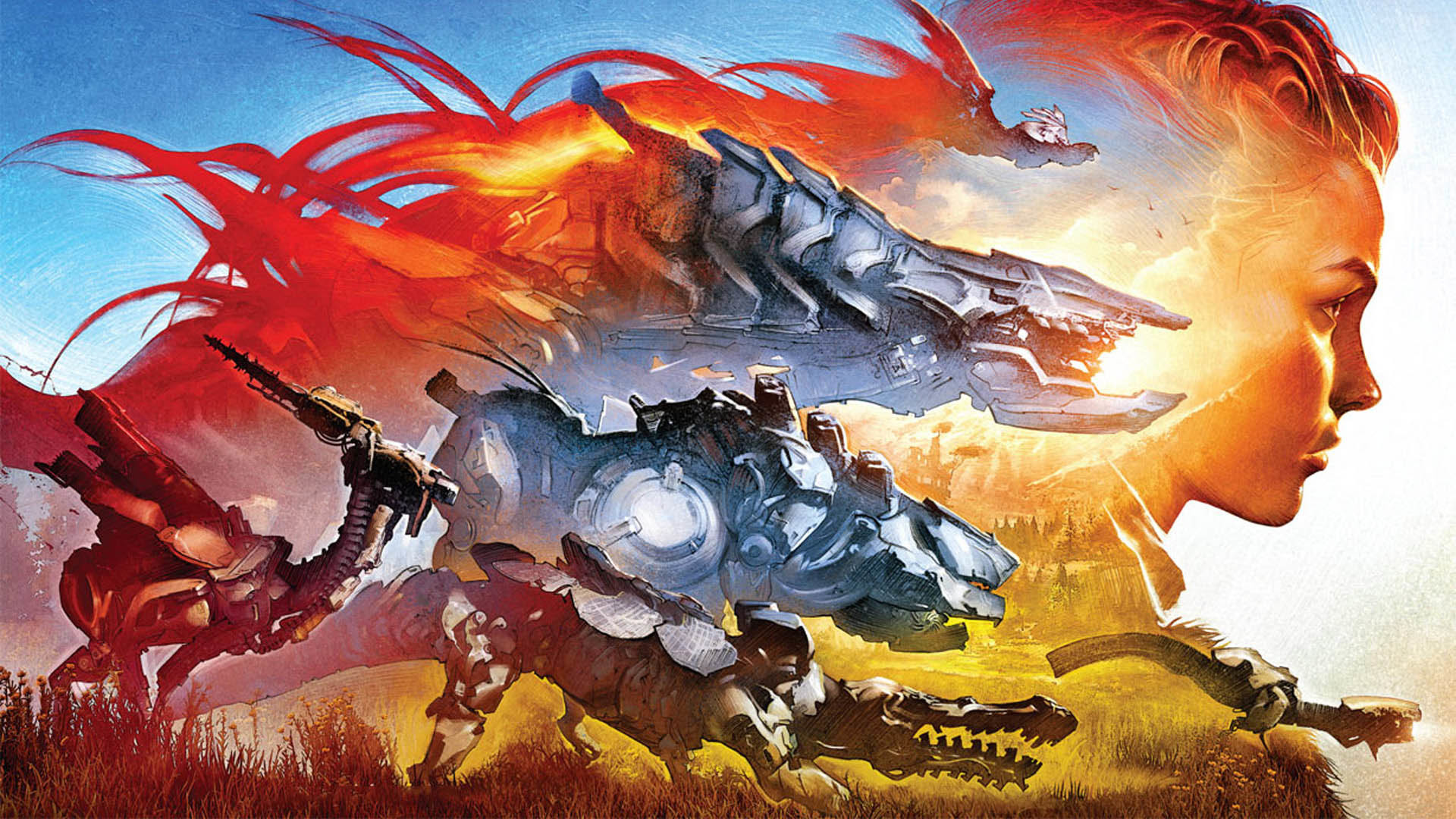Aloy, Horizon Zero Dawn, Sawtooth, Arte digitale, Colori vivaci, sfondo per portatile