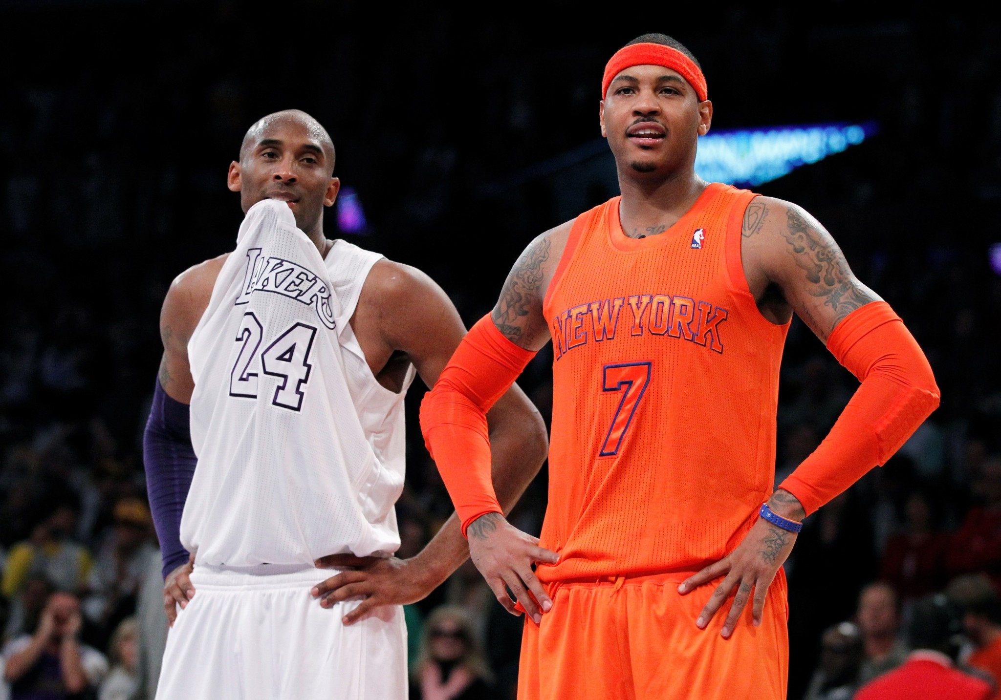 Kobe Bryant, Carmelo Anthony, Los Angeles Lakers, New York Knicks, sfondo desktop Full HD