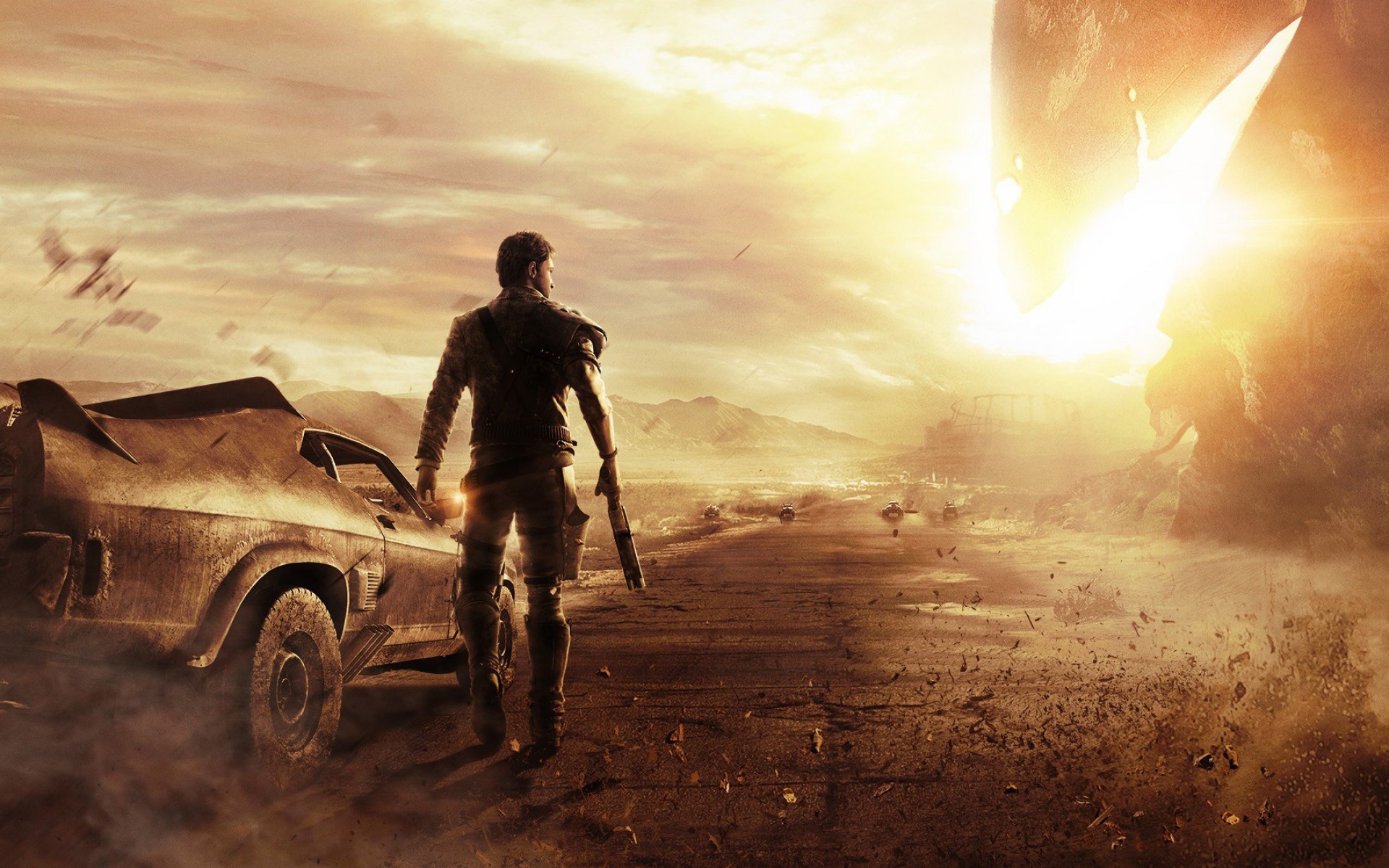 Mad Max, Videogioco, Max Rockatansky, Interceptor, Tempesta di sabbia, sfondo MacBook Pro