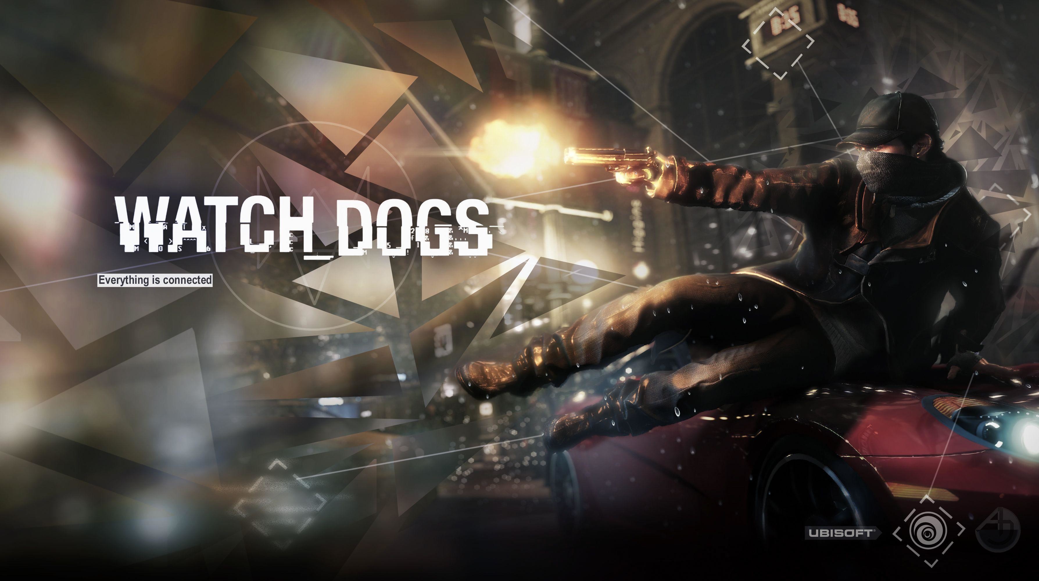 Aiden Pearce, Watch Dogs, Pistola, Ubisoft, 16:9 2K, wallpaper widescreen