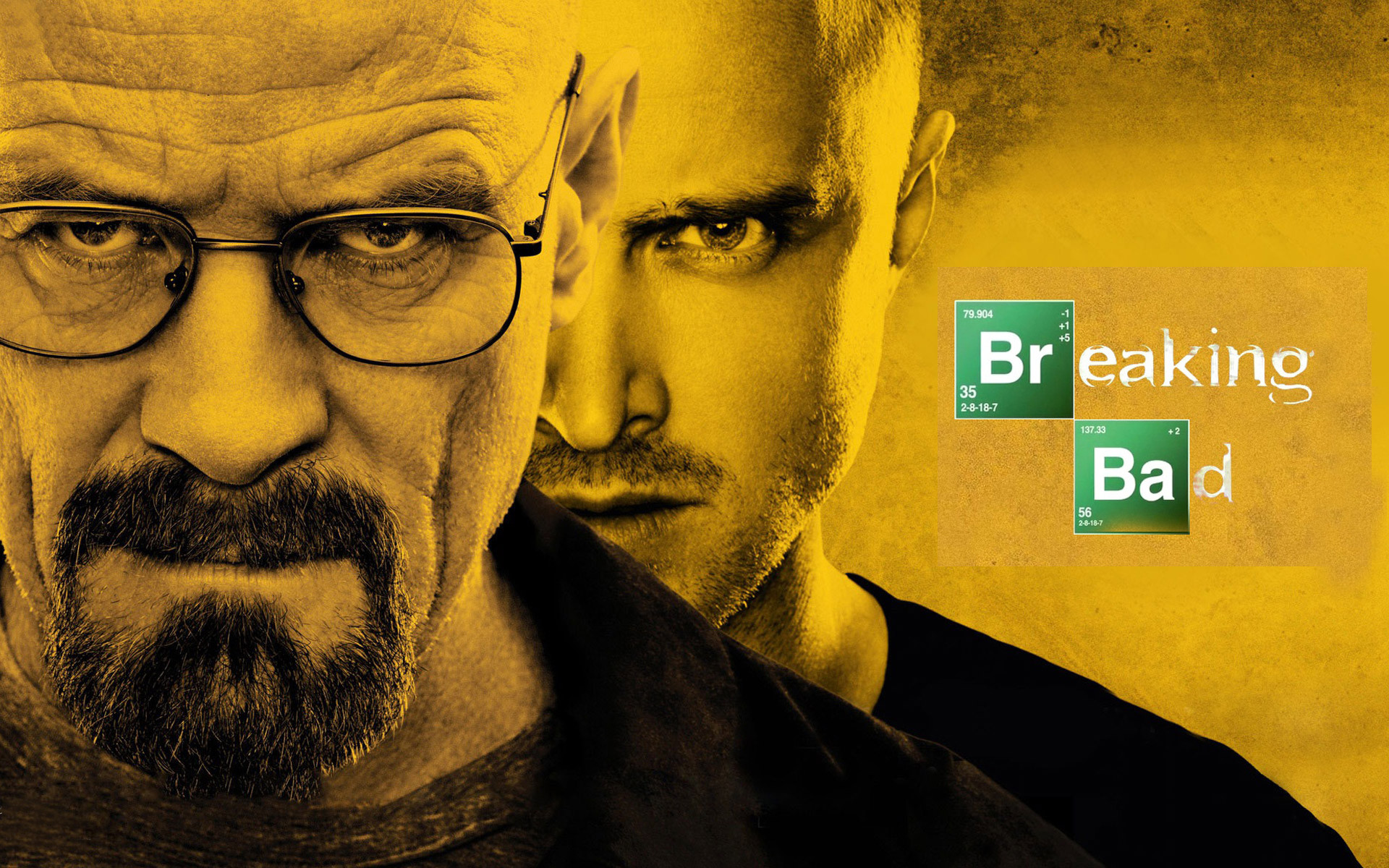 Walter White, Jesse Pinkman, Breaking Bad, Logo, Giallo, Full HD, sfondo Windows 11