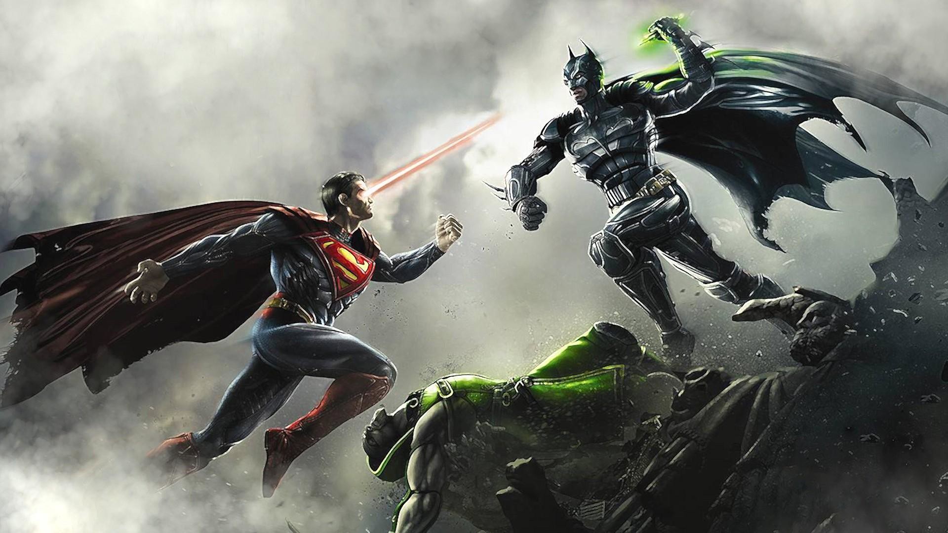 Superman, Batman, Lanterna Verde, Injustice, Combattimento, Full HD 1080p, sfondo desktop