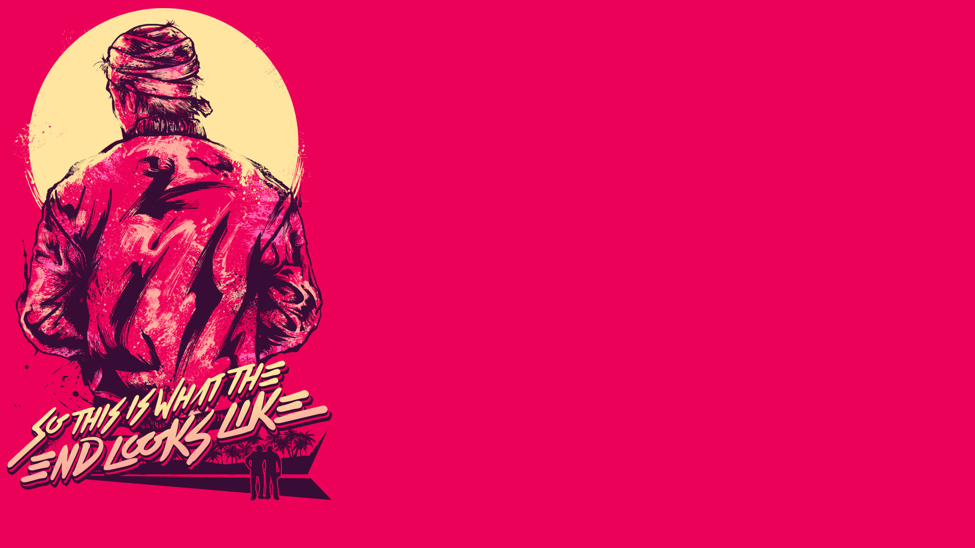 Hotline Miami 2: Wrong Number, So This Is What the End Looks Like, Sfondo rosa, wallpaper desktop
