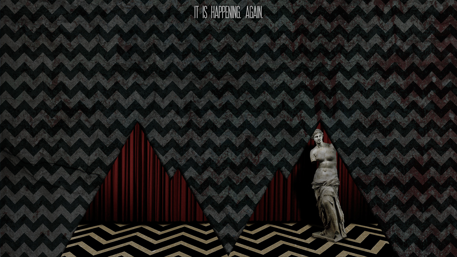 Twin Peaks, It Is Happening Again, Loggia Nera, Venere di Milo, Motivo a zigzag, wallpaper Full HD