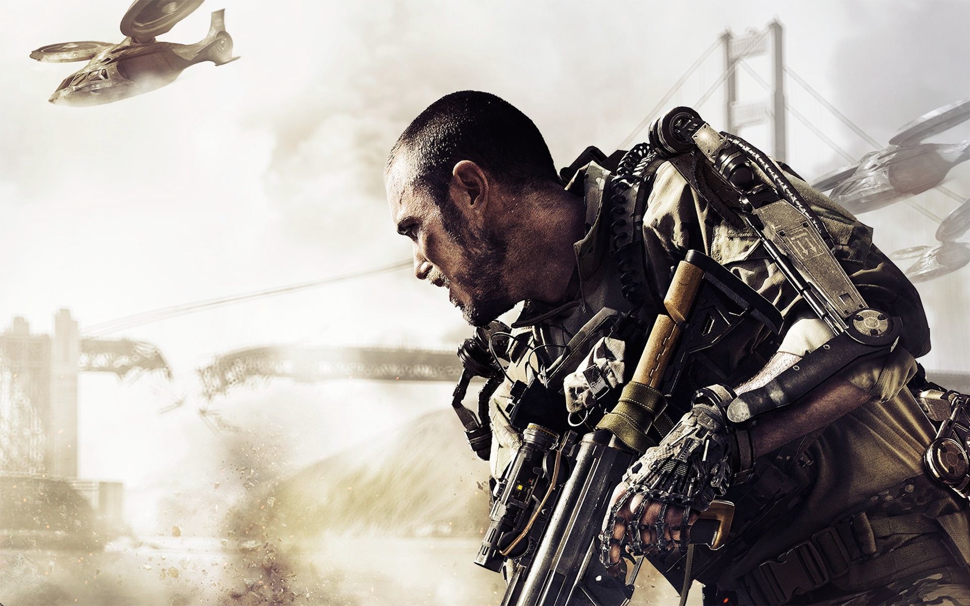Call of Duty: Advanced Warfare, Call of Duty, Soldato, Esoscheletro, Golden Gate Bridge, wallpaper desktop