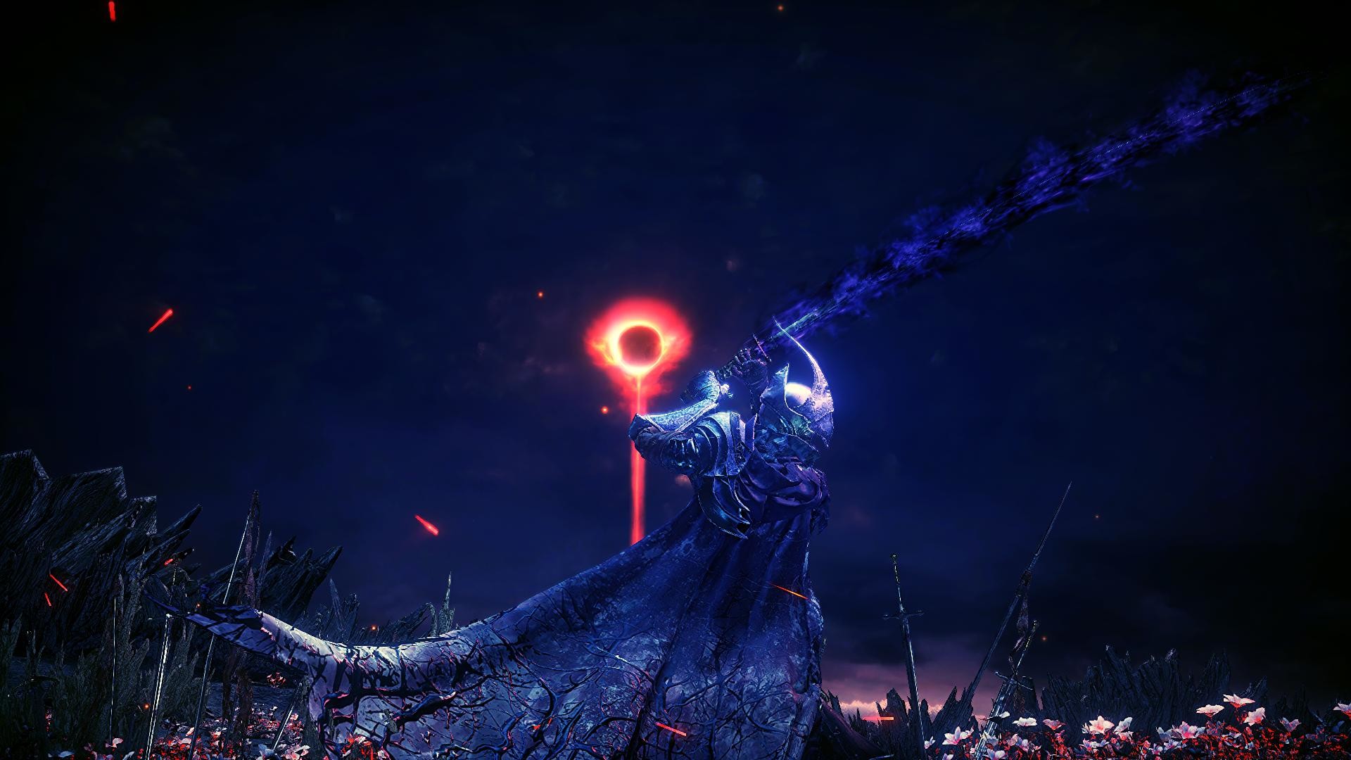 Dark Souls III, Mago, Bastone, Notte blu, 1920x1080, sfondo per PC