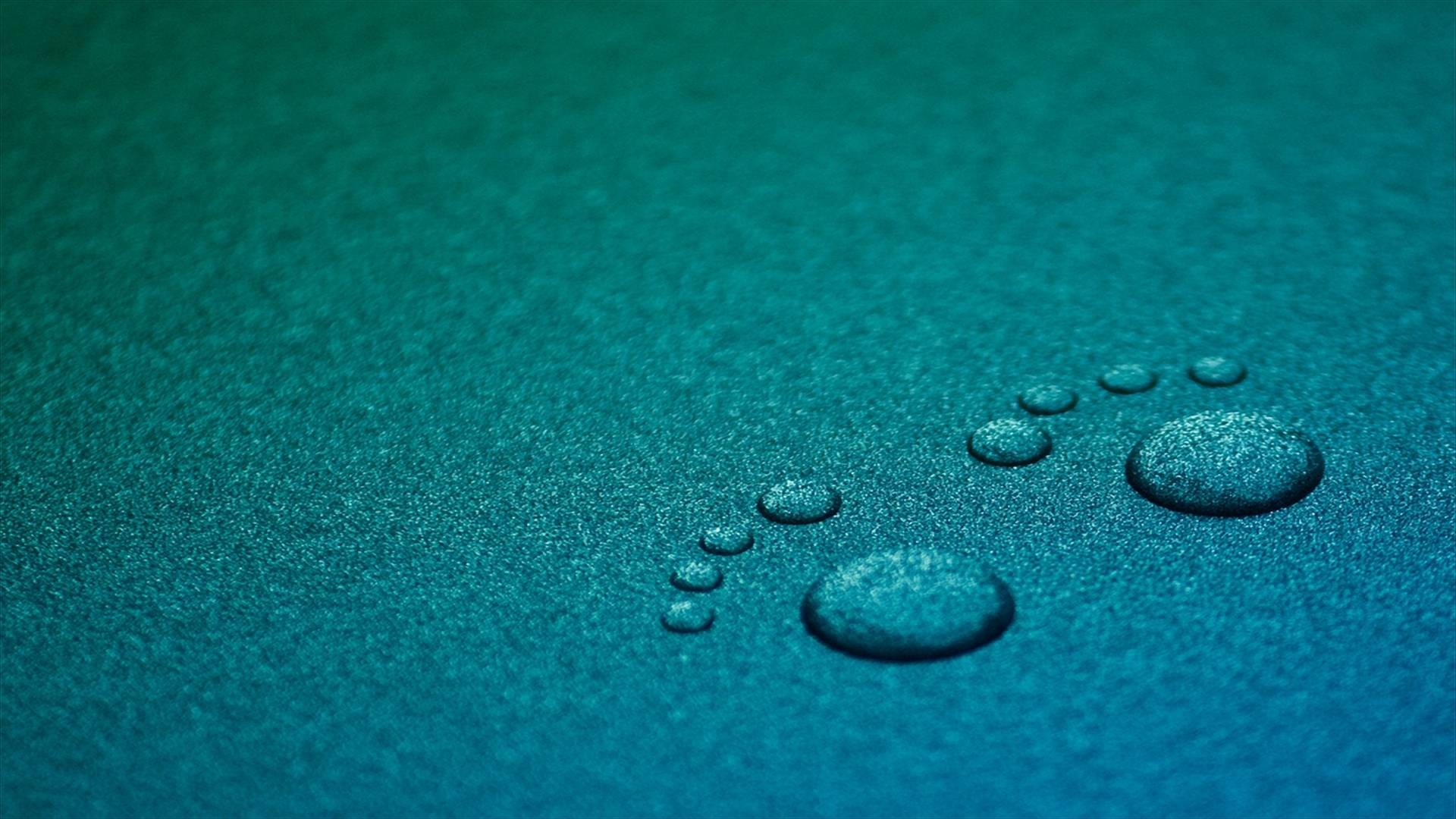 Gocce d'acqua, Macro, Verde acqua, Full HD, sfondo desktop