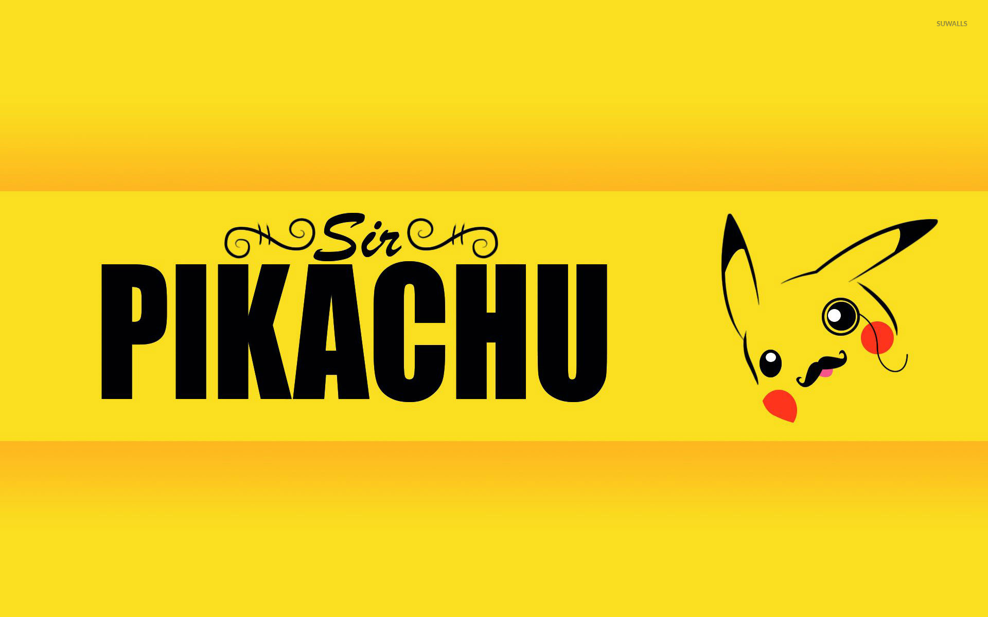 Pikachu, Pokémon, Sir Pikachu, Baffi, Giallo, Full HD, sfondo per PC e portatile