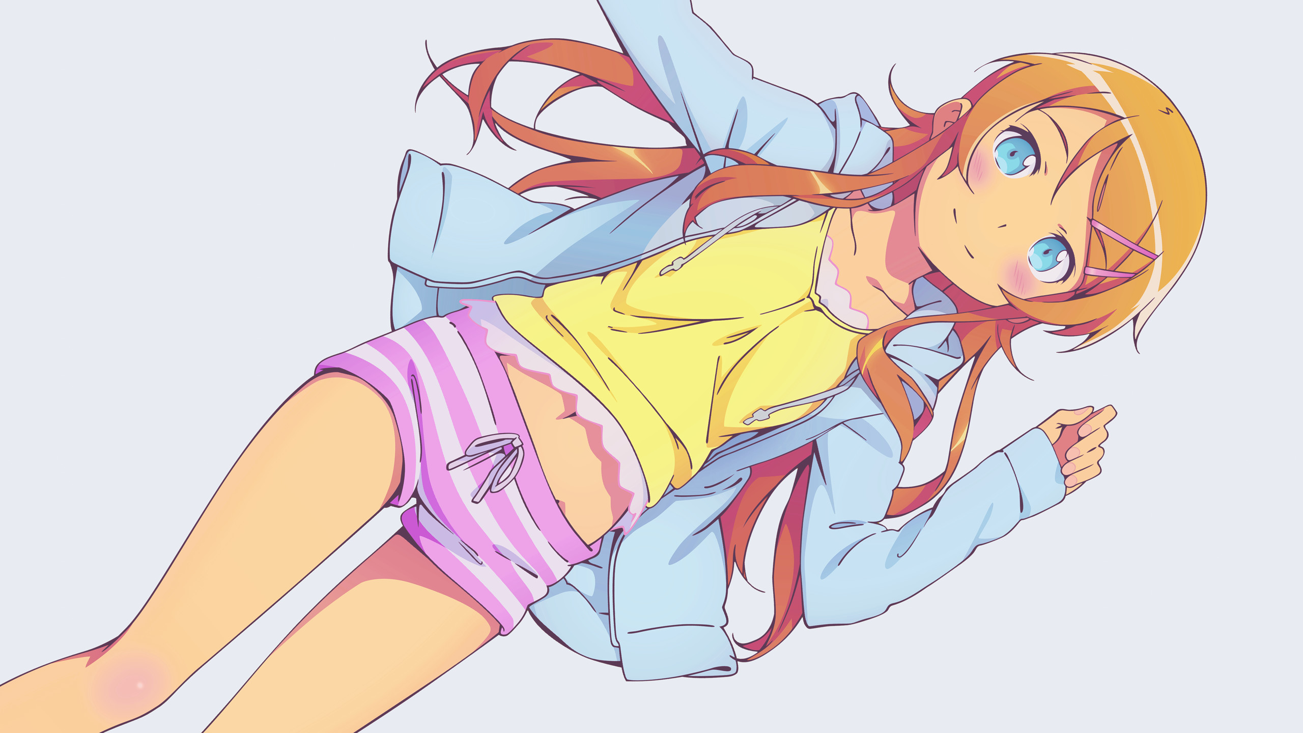 Kirino Kousaka, Oreimo, Anime, Capelli arancioni, 16:9 2K, sfondo widescreen